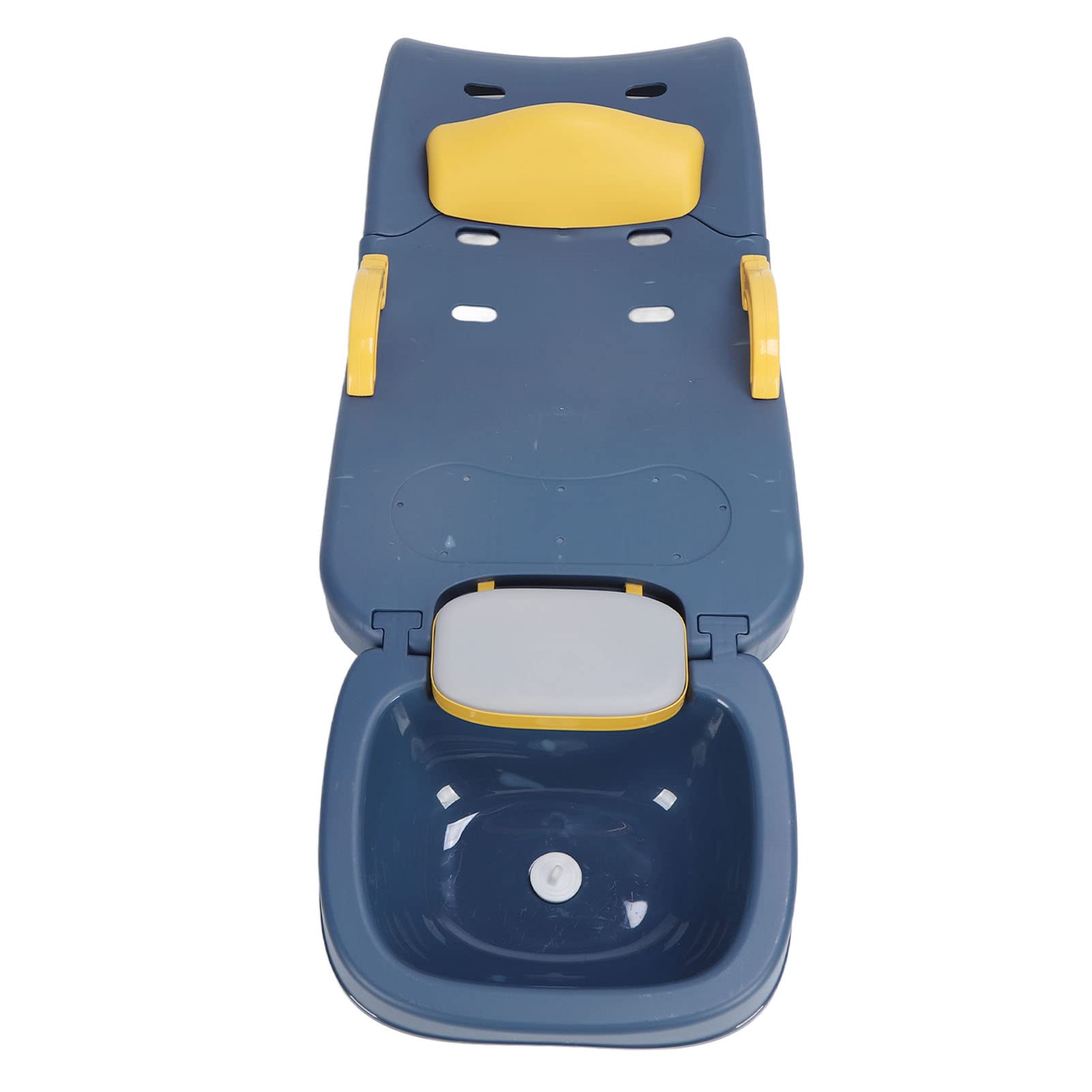 **Heavy Duty Kids Hair Washing Chair - Foldable Shampoo Chair with Basin for Toddlers & Children 0-10 Years (110.2 lbs Capacity, Blue) - Perfect for Home Bathing & Salon Use**