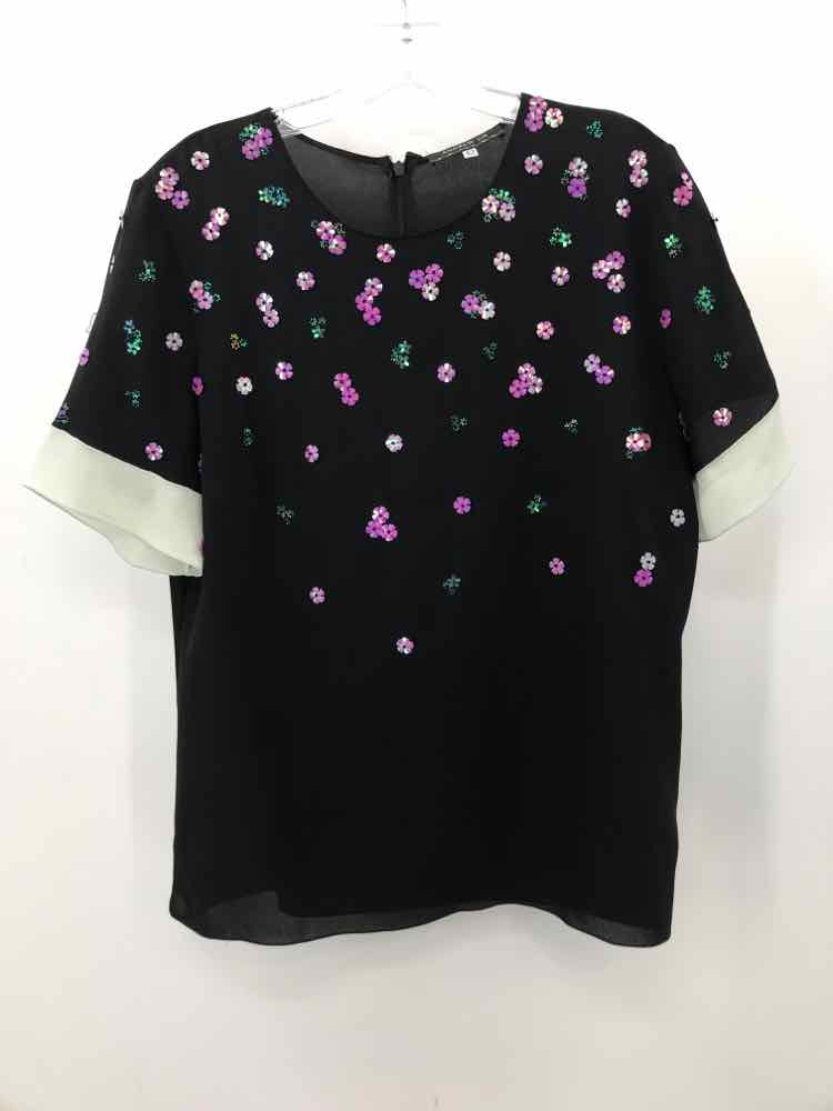 Pre-Owned Andrew GN Black Blouse Size 42 - Vintage Designer Top for Women's Office Wear & Evening Events