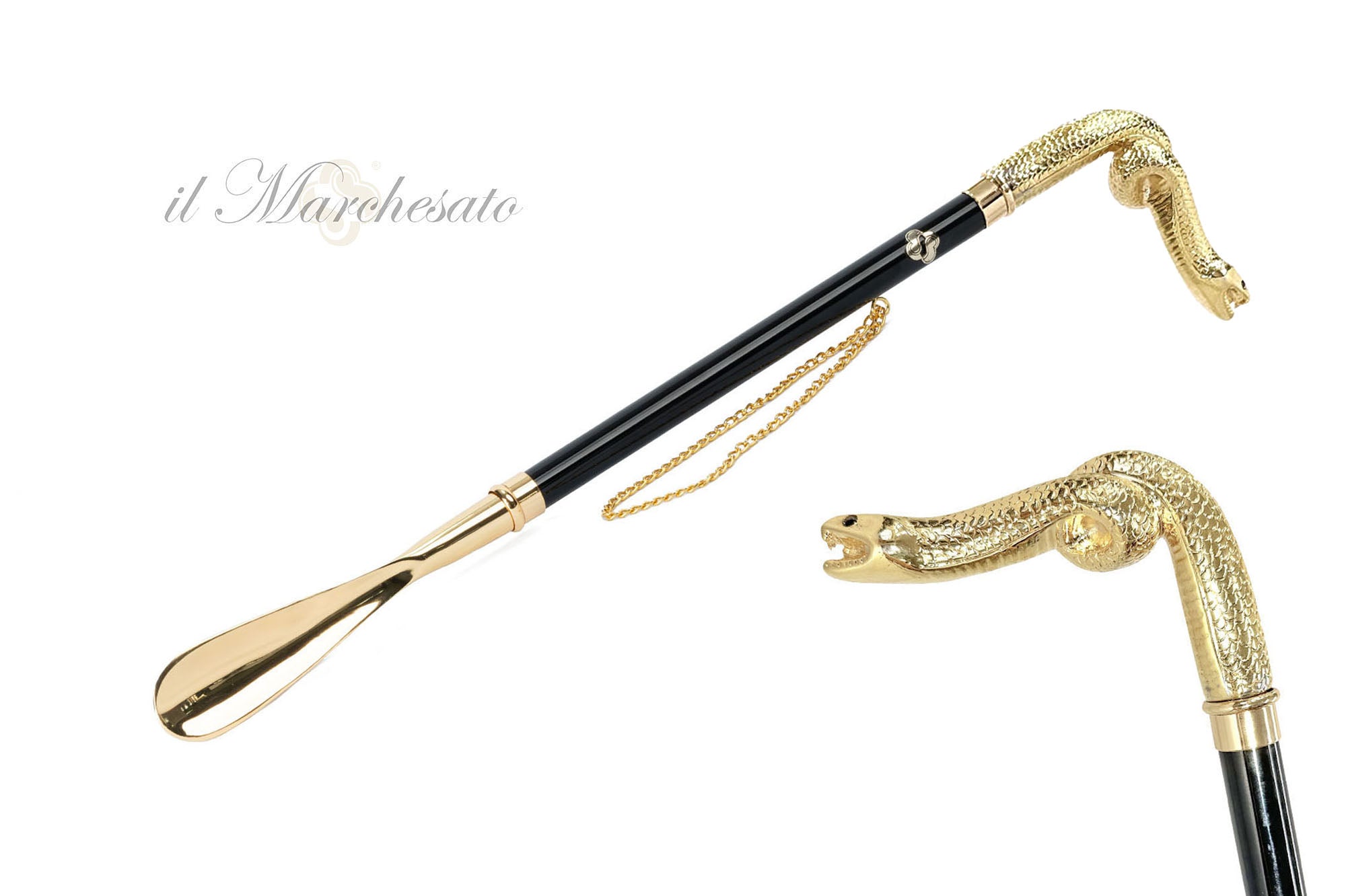 Handcrafted Serpentine Shoehorn with Snake-Inspired Handle - Perfect for Easy Slip-On Shoes & Boots for Men & Women