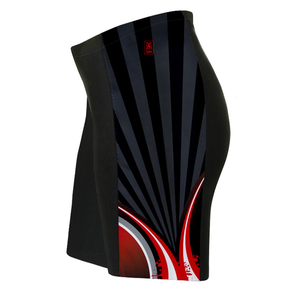 ScudoPro Men's Black & Red Striker Cycling Shorts - Breathable, Moisture-Wicking Bike Shorts for Road & Mountain Biking | Perfect for Training, Racing & Outdoor Sports