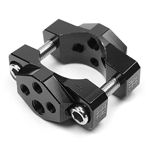 32MM Motorcycle Handlebar Bracket Clamp - Universal Mount for Spot Lights, Headlights & Side Mirrors | Heavy Duty Black Aluminum Alloy | Perfect for Harley, Honda, Kawasaki & More | Off-Road & Street Riding Accessories
