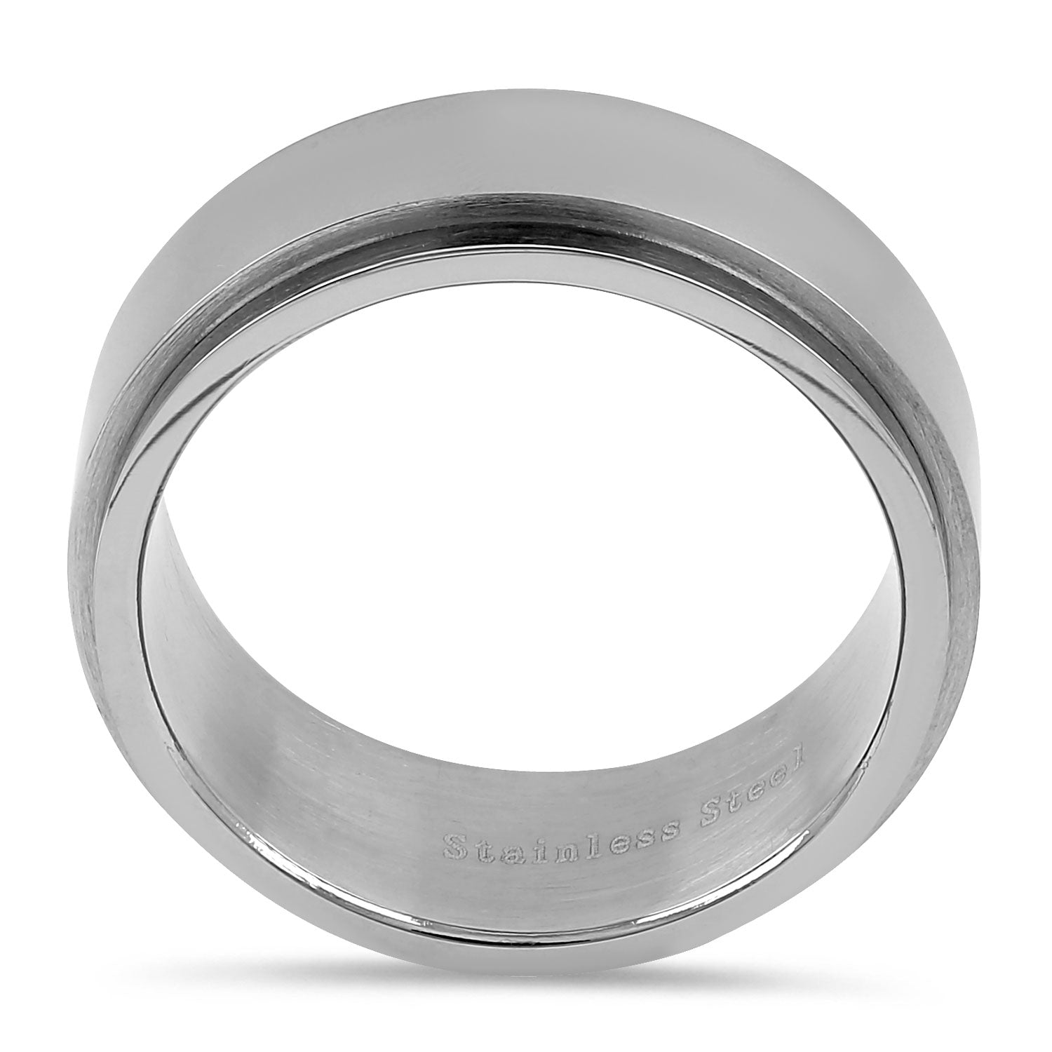 8mm Stainless Steel Spinner Band Ring for Men & Women - Stress Relief Fidget Jewelry for Anxiety, Focus & Relaxation - Perfect for ADHD, Autism & Everyday Wear