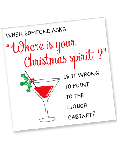 Festive Christmas Spirit Beverage Napkins - 36 Count, Holiday Party Decorations for Cocktails, Hot Drinks & Desserts