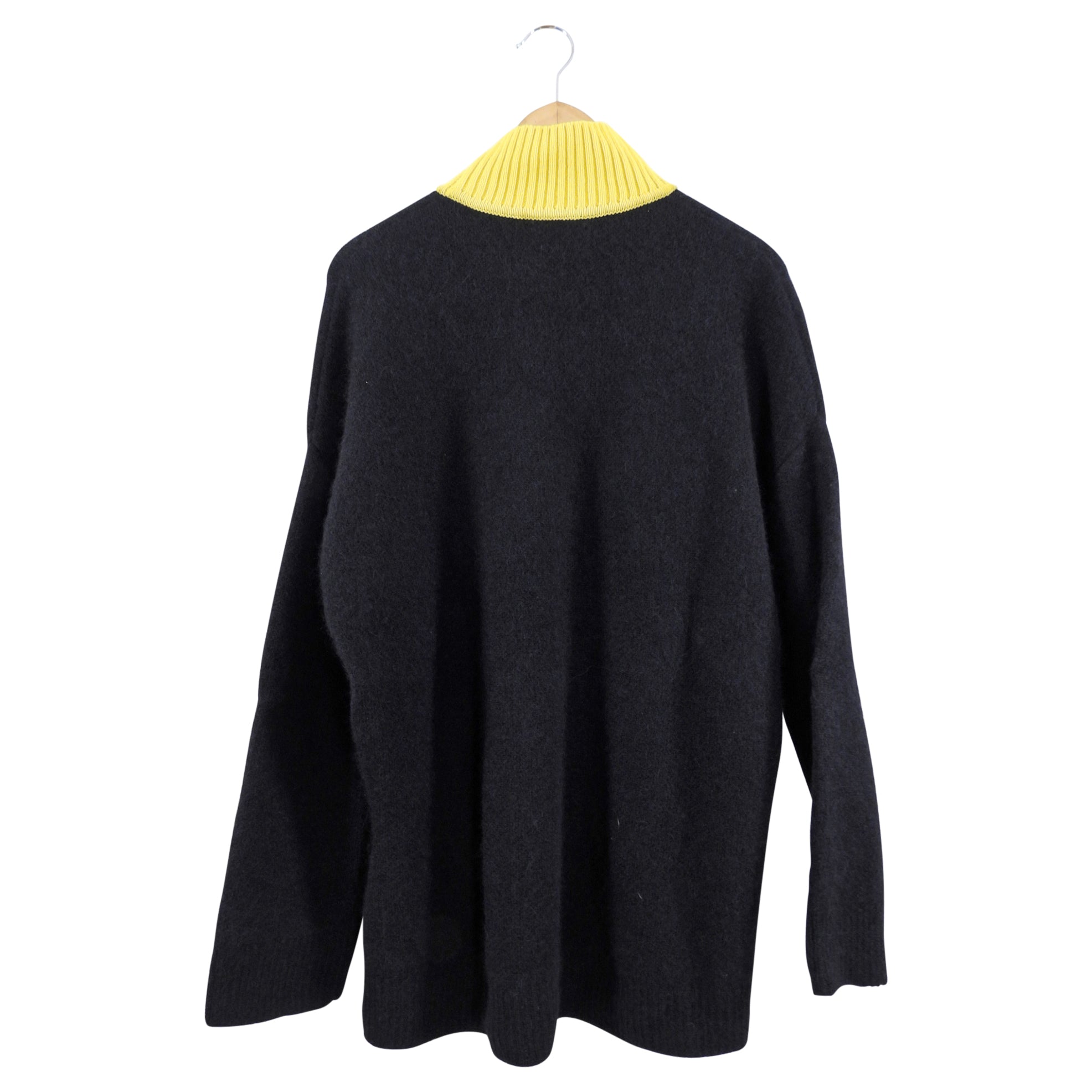 Fendi x Fila Limited Edition Black and Yellow Mohair Sweater - Unisex Pullover (Size L/XL) | Luxury Fashion for Streetwear & Casual Outfits
