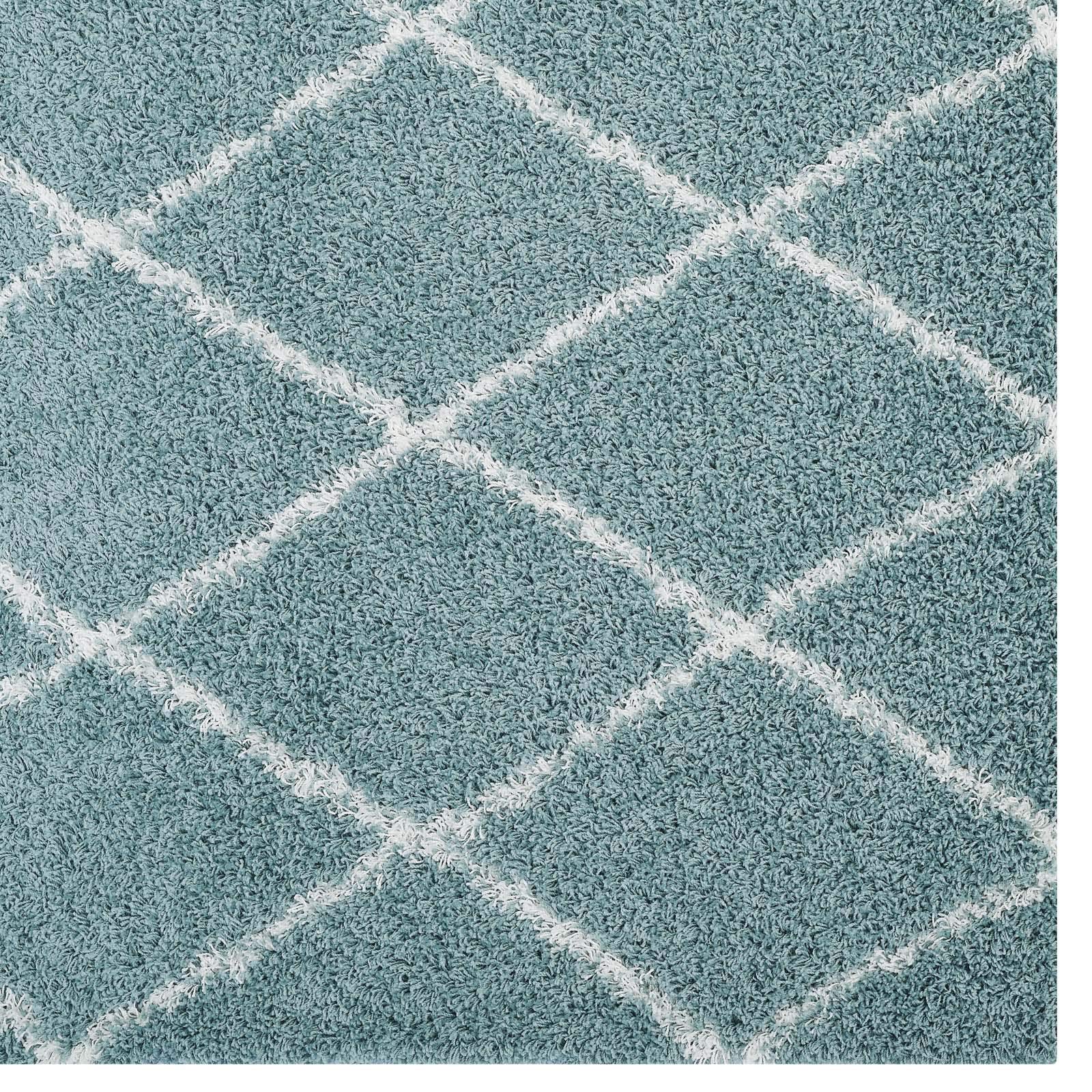 Modern Contemporary Urban Design Living Room Area Rug - Soft Fabric Floor Carpet with Multi-Blue Pattern - Perfect for Lounge, Bedroom & Home Decor