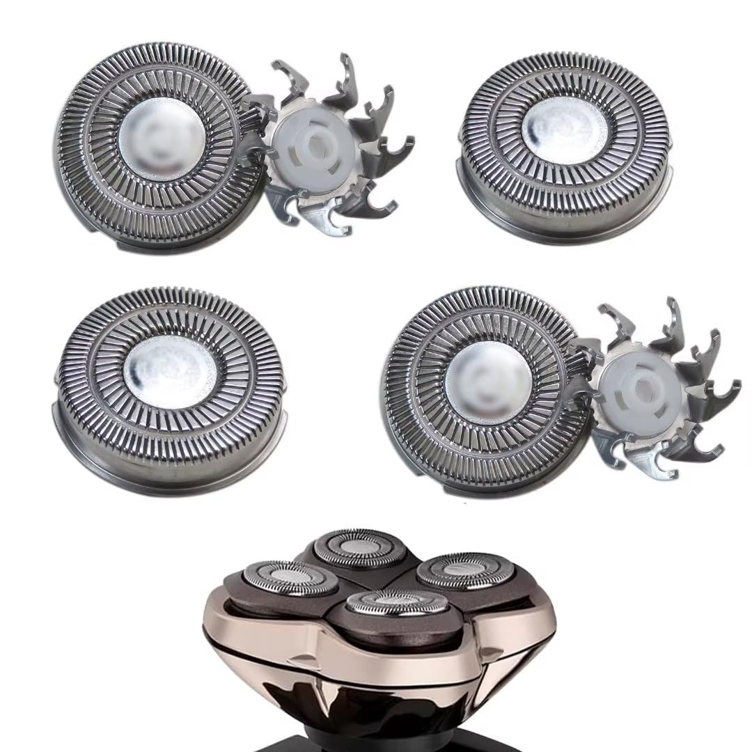 4PCS Replacement Shaver Heads for Skull Shaver Pitbull Gold PRO - Compatible Replacement Blades for Men's Electric Razor - Perfect for Travel, Home & Gym Use
