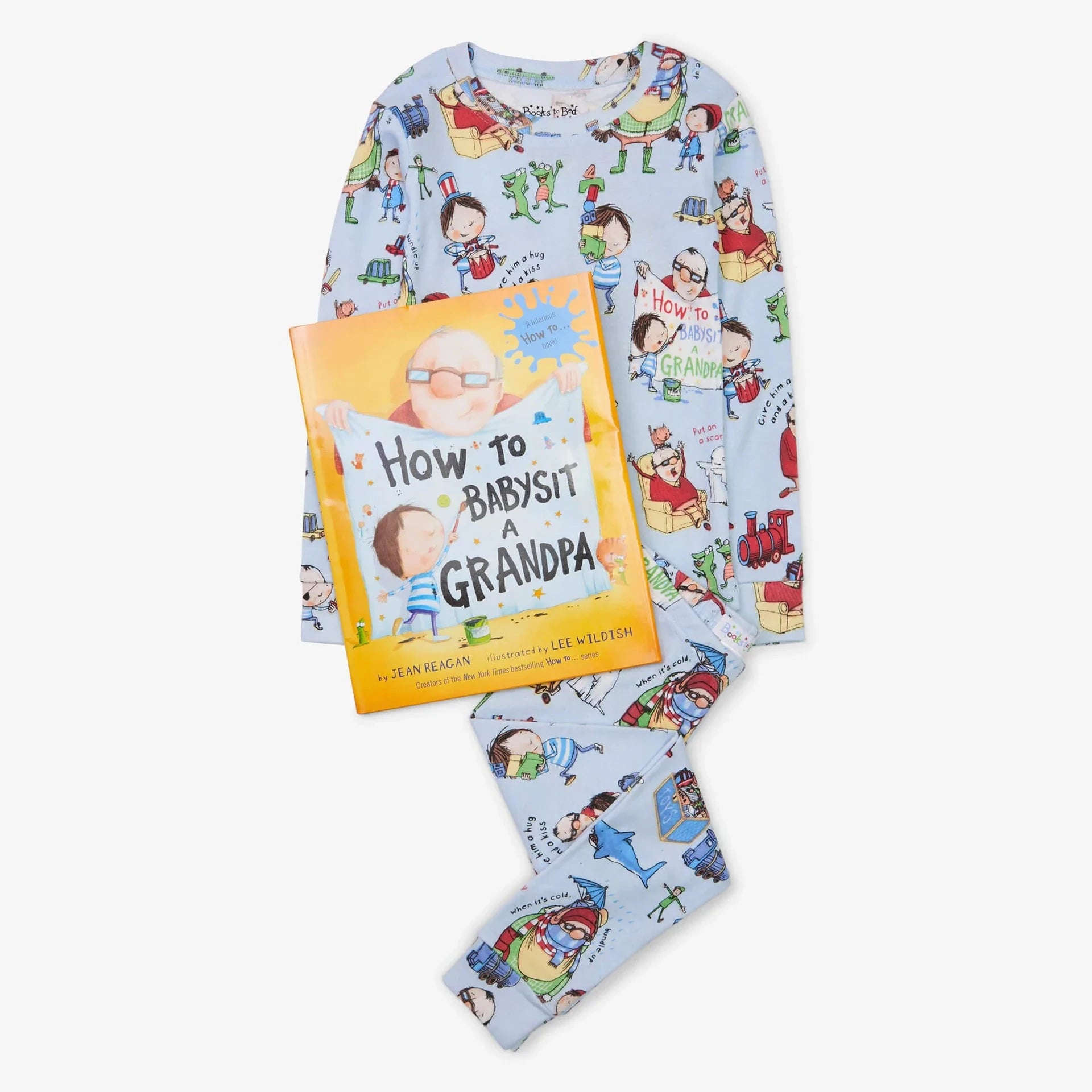 Books To Bed: How To Babysit A Grandpa Book and Pajama Set - Perfect Gift for Grandparents Day, Bedtime Stories & Family Bonding