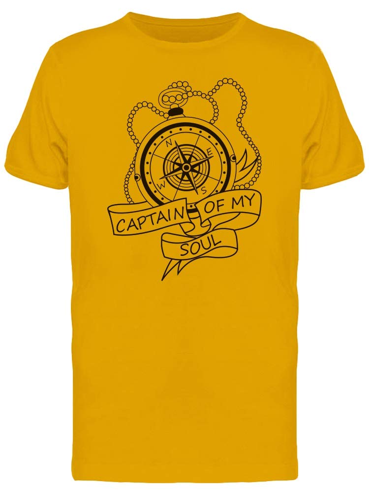 Smartprints Captain of My Soul Wind Rose Graphic T-Shirt for Men - Vintage Nautical Style Cotton Tee for Casual Wear & Outdoor Adventures