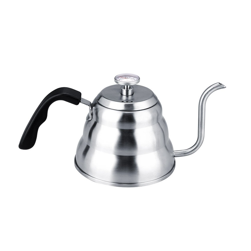 Premium Stainless Steel Gooseneck Coffee Kettle with Built-in Thermometer - 1.2L Precision Pour Over Kettle for Specialty Coffee & Tea Brewing - Ideal for Chemex, V60, French Press & Home Baristas