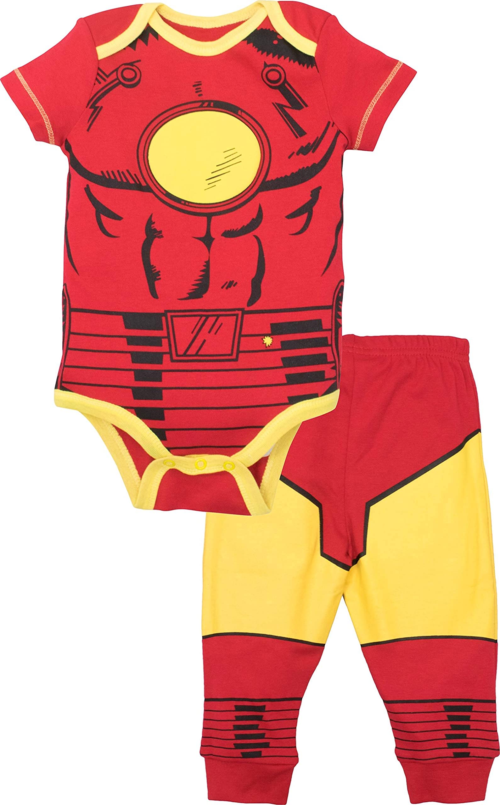 Marvel Avengers Hulk Captain America Iron Man Spider-Man Baby Cosplay Costume Set - Newborn to 12 Months | Superhero Halloween Outfit, Birthday Party Dress Up, Photo Shoot Prop