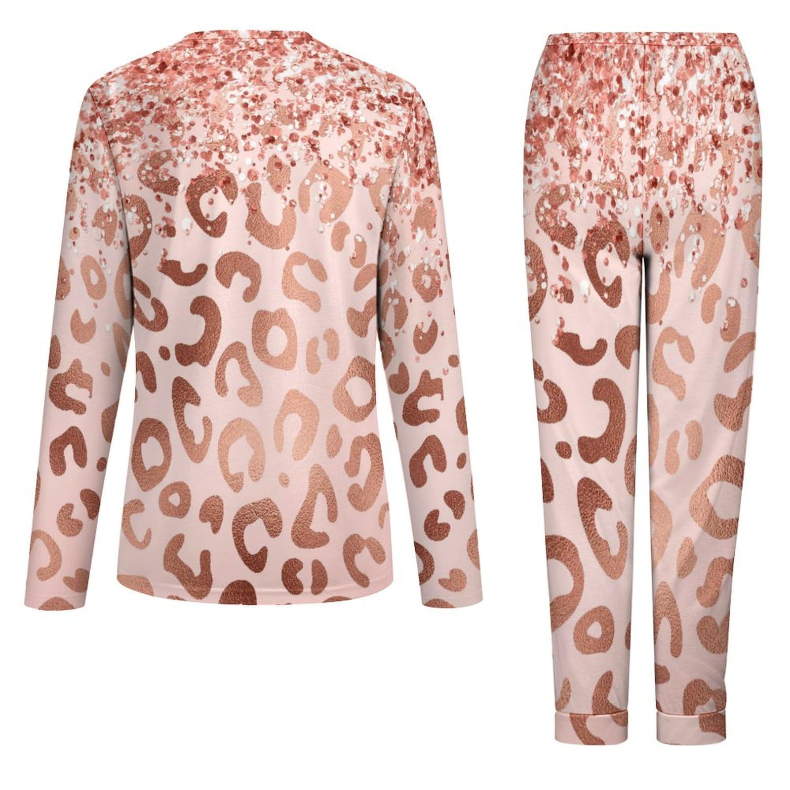 Women's Soft Comfy Pajama Set with Pocket - Long Sleeve Top & Lounge Pants 2-Piece Sleepwear for Nighttime Relaxation & Lounging at Home