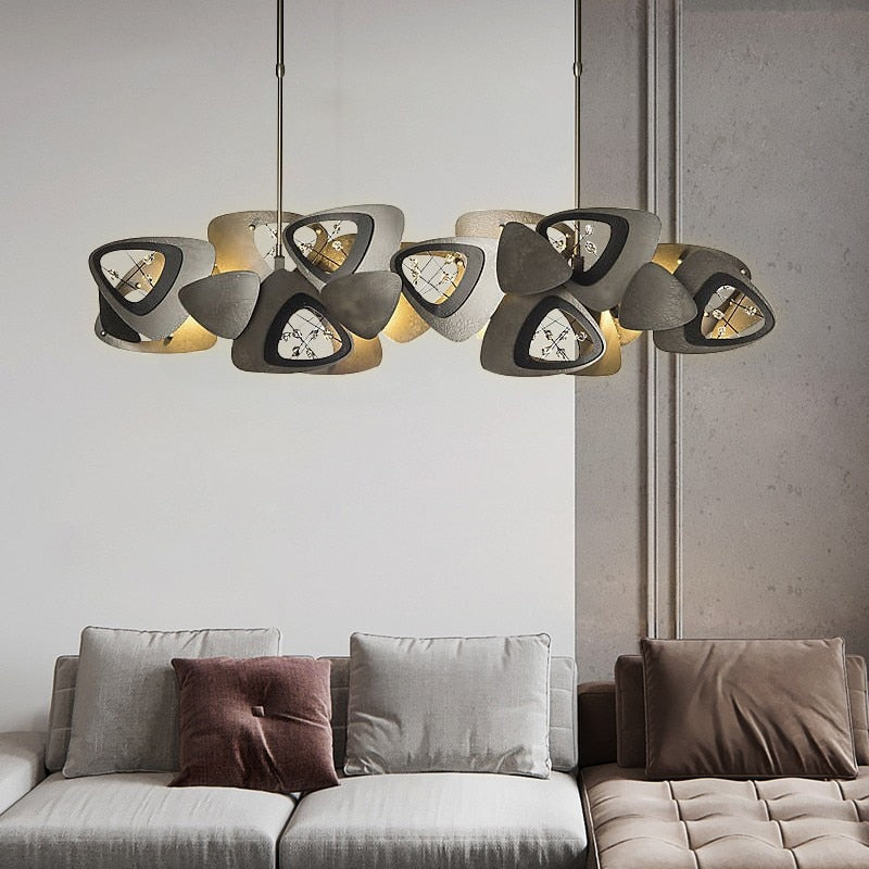 Modern Crystal Triangle Pendant Light - Elegant Kitchen Island Lighting Fixture for Dining Room, Bar, or Living Room Decor