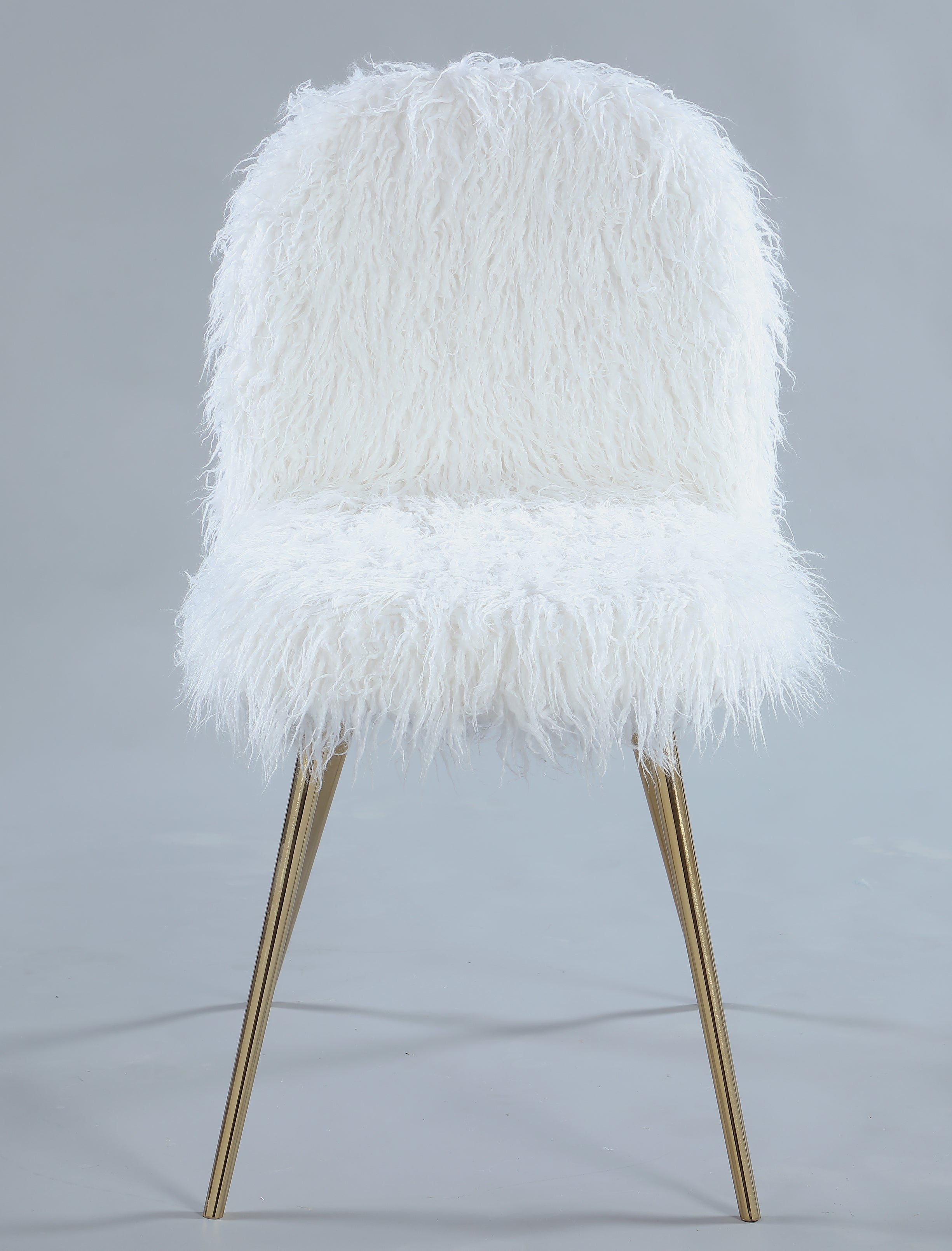 Roundhill Furniture Ravni Faux Fur Accent Chair with Ottoman - Cozy Modern Living Room Seating for Home Office, Bedroom or Reading Nook