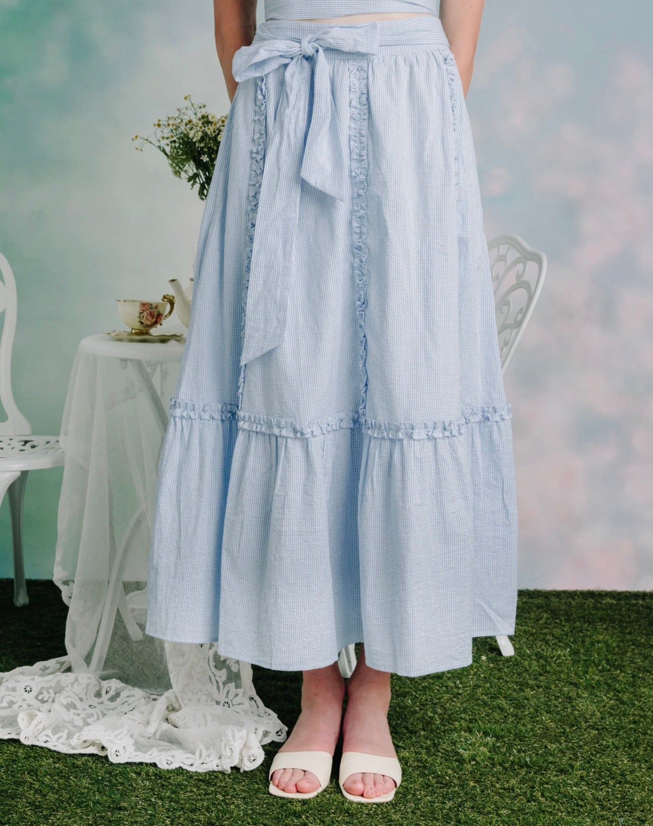 Elowen Maxi Skirt for Women - Flowy Long Boho Skirt with Pockets, Summer Beach Skirt for Vacation, Travel, and Casual Wear