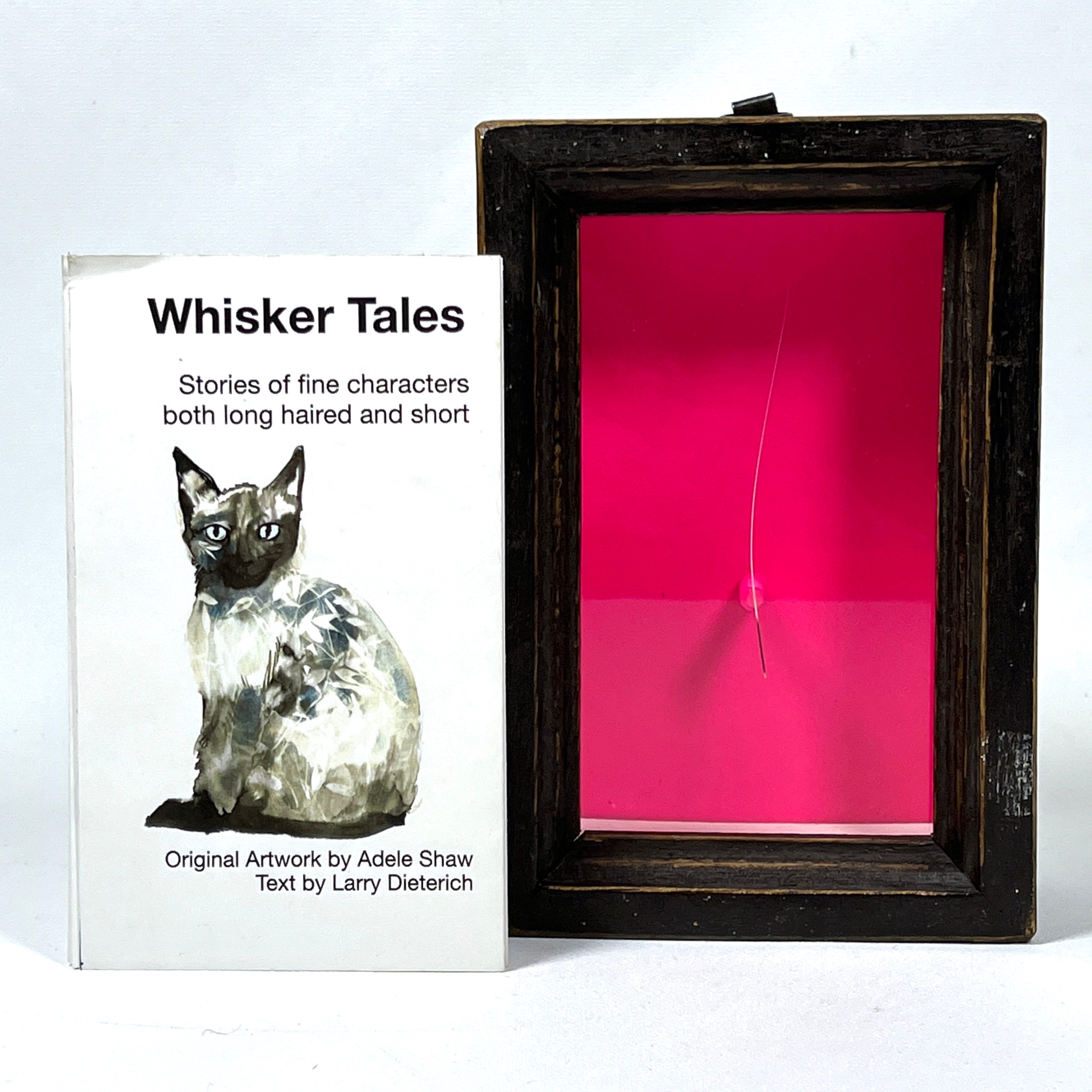 Adele Shaw & Larry Dieterich Whisker Tales Artist Book with Whisker Box - #7217 Dark Pink | Collectible Art Book Set for Cat Lovers, Perfect Gift for Artists and Book Collectors