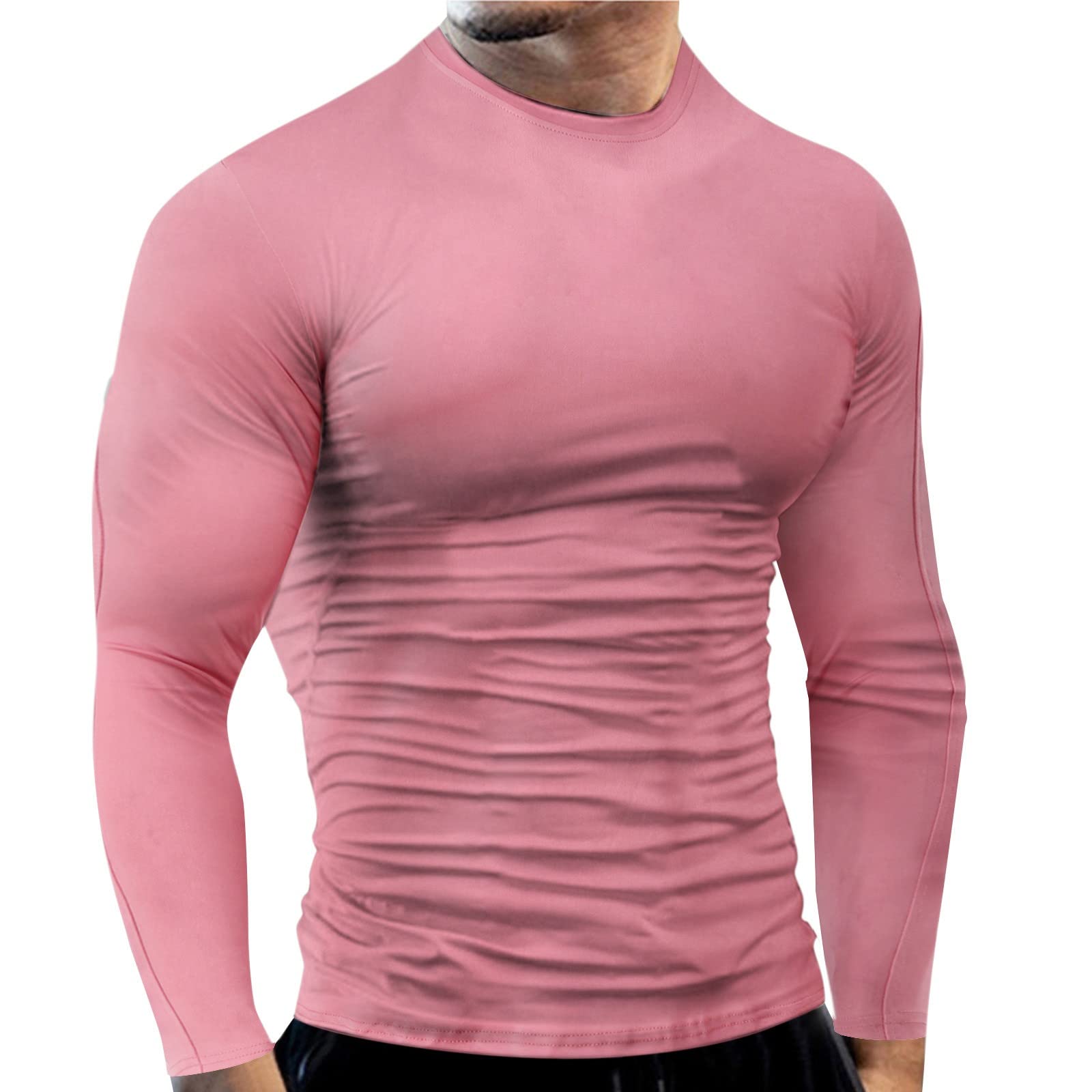Men's Workout Compression T-Shirt Long Sleeve Slim Fit Muscle Shirt - Quick Dry Athletic Gym Tee for Training, Running & Fitness - Moisture Wicking Performance Base Layer