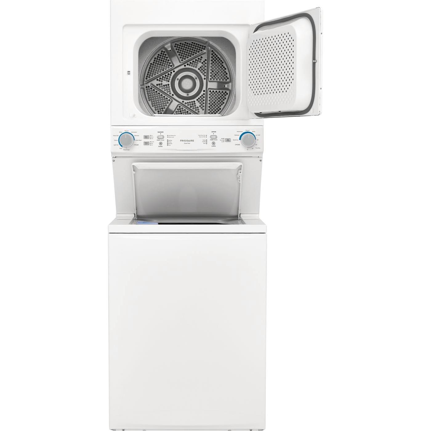 Frigidaire FLCE752CAW Stackable Electric Washer and Dryer Combo - Perfect for Small Laundry Rooms & Apartments