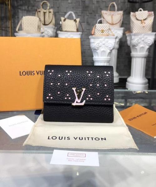 Louis Vuitton LV Compact Wallet for Men - Taurillon Leather Black | Slim Minimalist Card Holder for Everyday Use & Travel