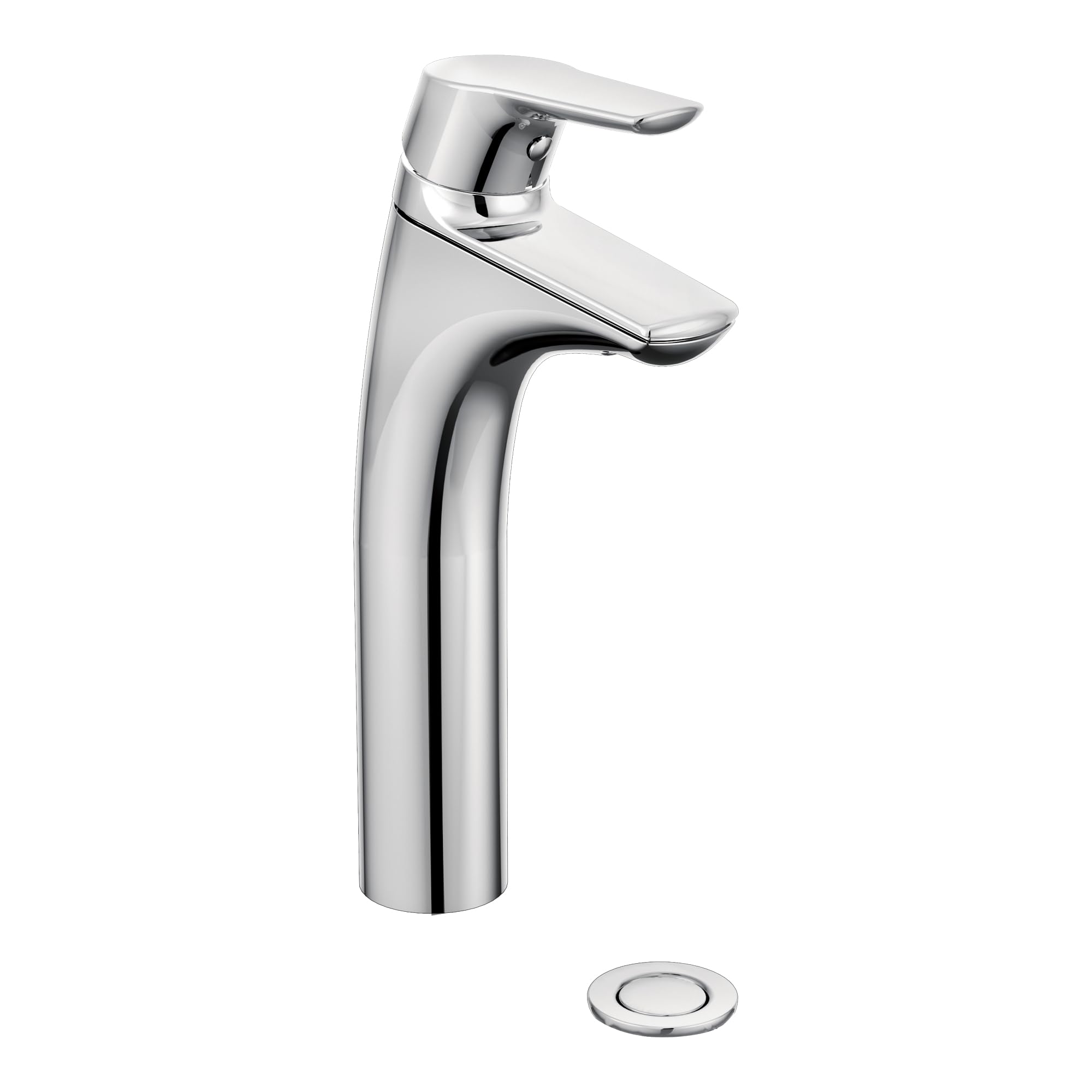 Moen 6810 Method One-Handle Low Arc Bathroom Faucet - Chrome Finish - Single Hole Installation - Perfect for Small Bathrooms & Powder Rooms