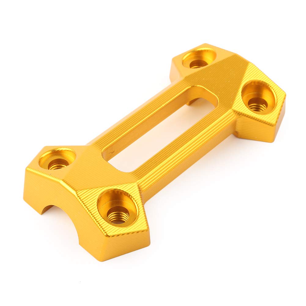 Premium Motorcycle Handlebar Riser Clamp Cover - Gold Fat Bar Top Mount for Kawasaki Z900 (2017-2018-2019 Models) | Enhances Comfort & Style for Street Riding & Custom Builds