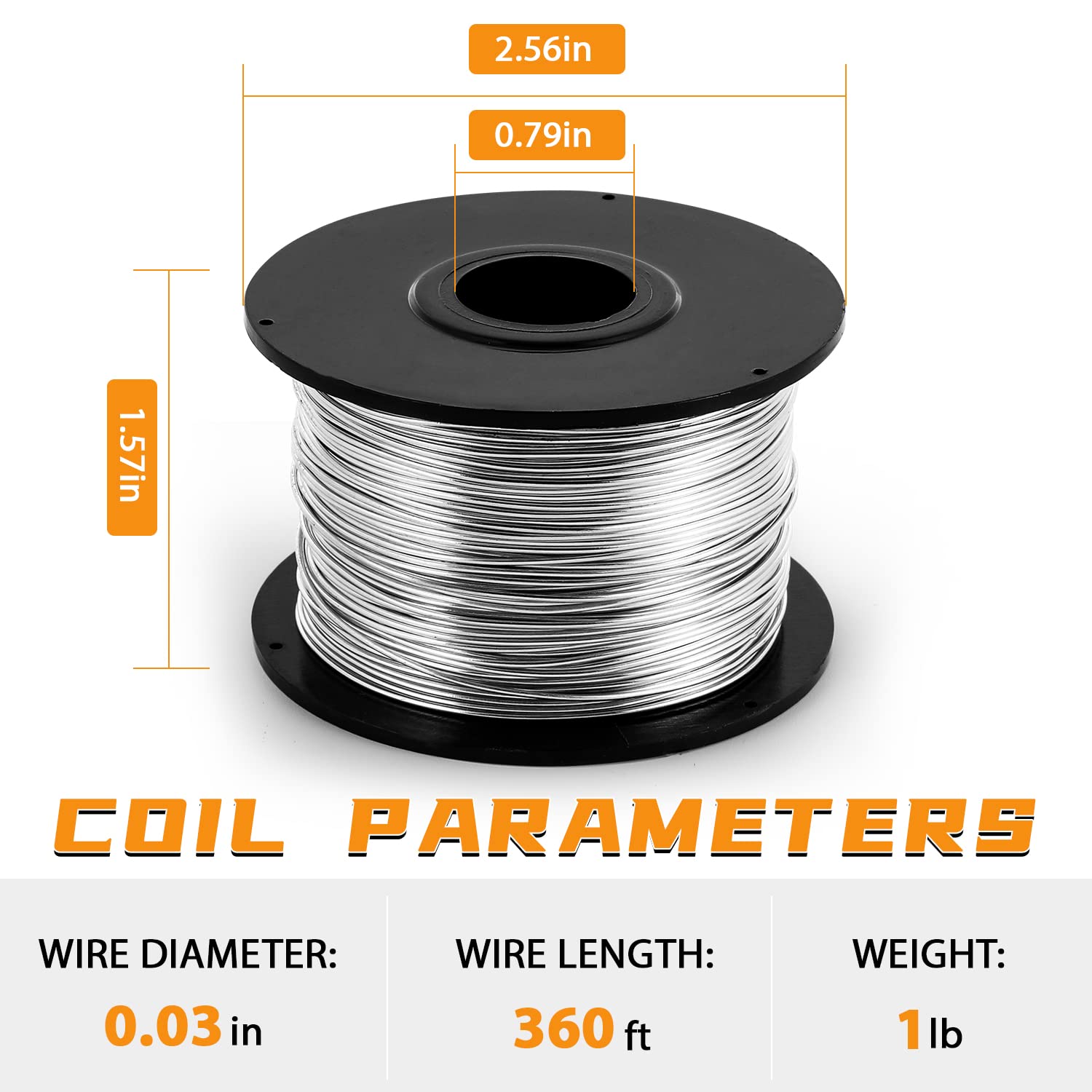 5PCS Stainless Steel Rebar Tie Wire - 1/32