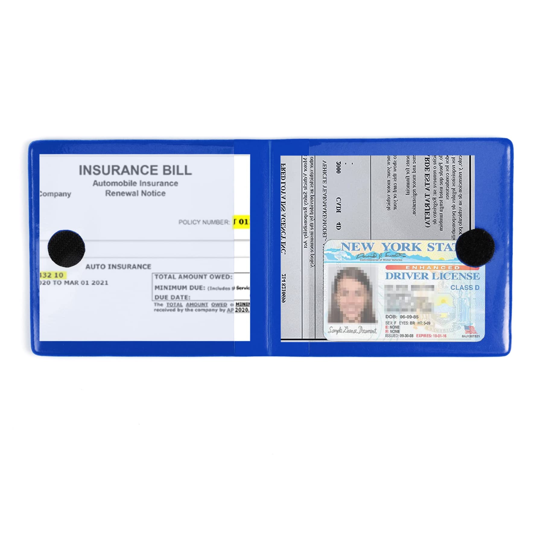 UYYE 2 Pack Car Registration & Insurance Card Holder - Durable Vehicle Glove Box Organizer for Documents, Cards, and License - Perfect for Car Interior Accessories and Road Trip Essentials