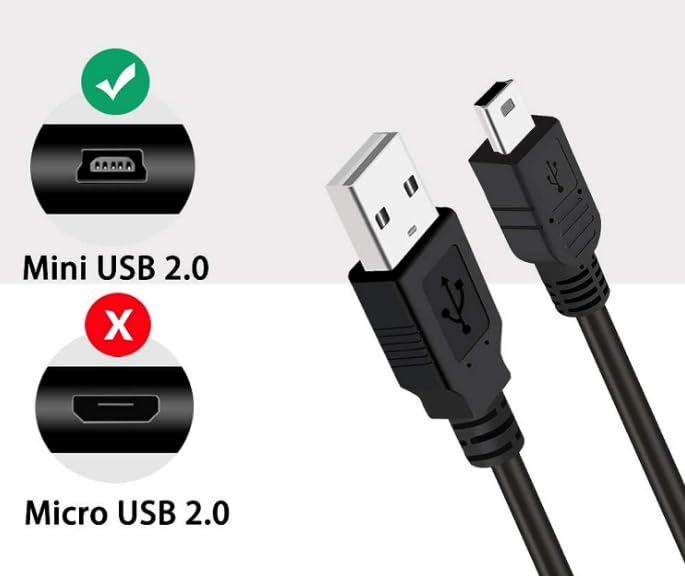 Replacement Calculator Charging Cable - USB Power Cord for Texas Instruments TI-84 Plus C Silver Edition/CE & TI-Nspire CX CAS - Perfect for School, Exams & Office Use