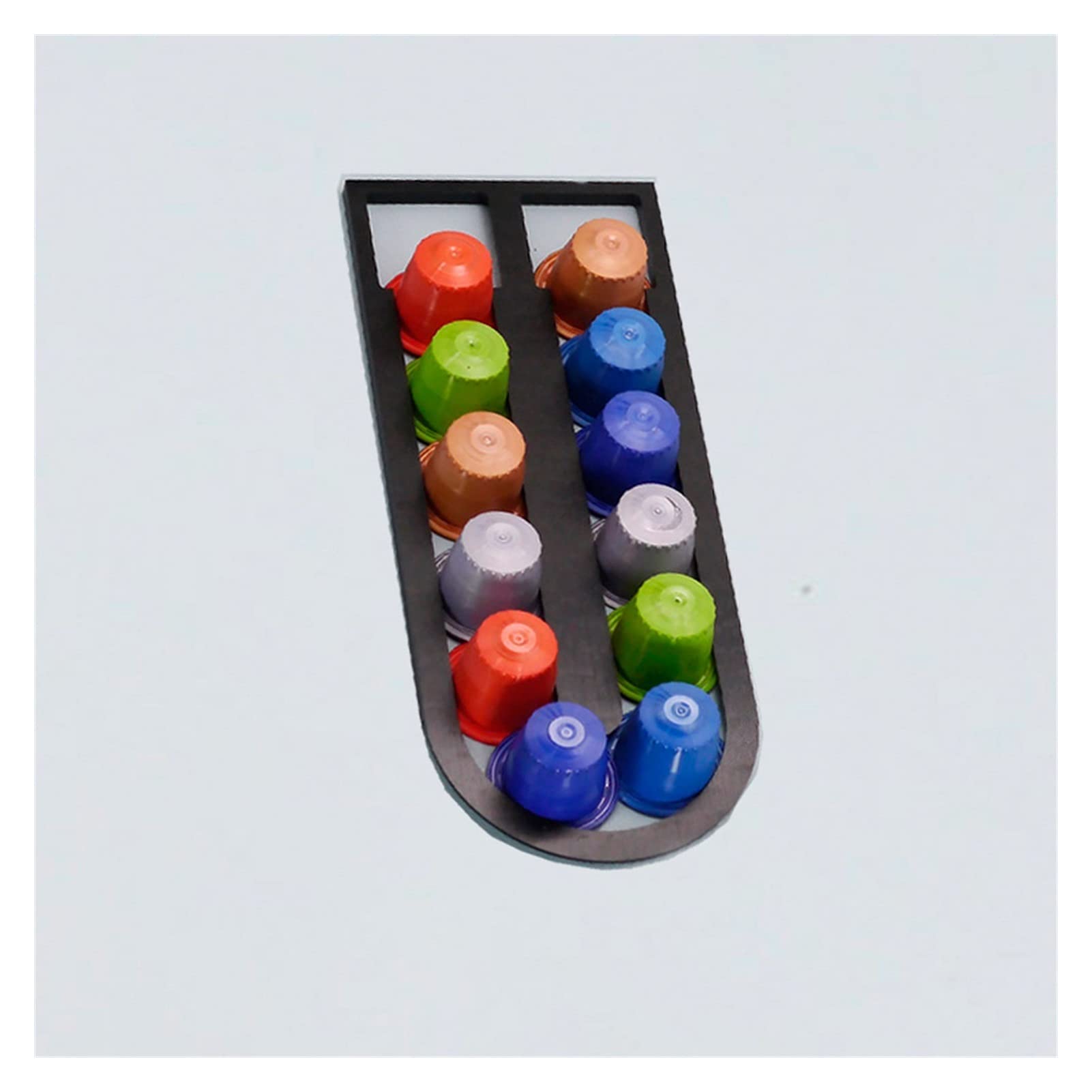 Black Coffee Capsule Rack & Pod Holder Dispenser - Compact Storage Tower Stand for Nespresso, Keurig & Dolce Gusto Capsules - Kitchen Counter Organizer for Coffee Lovers & Small Spaces - Perfect for Home, Office or Coffee Shop Use