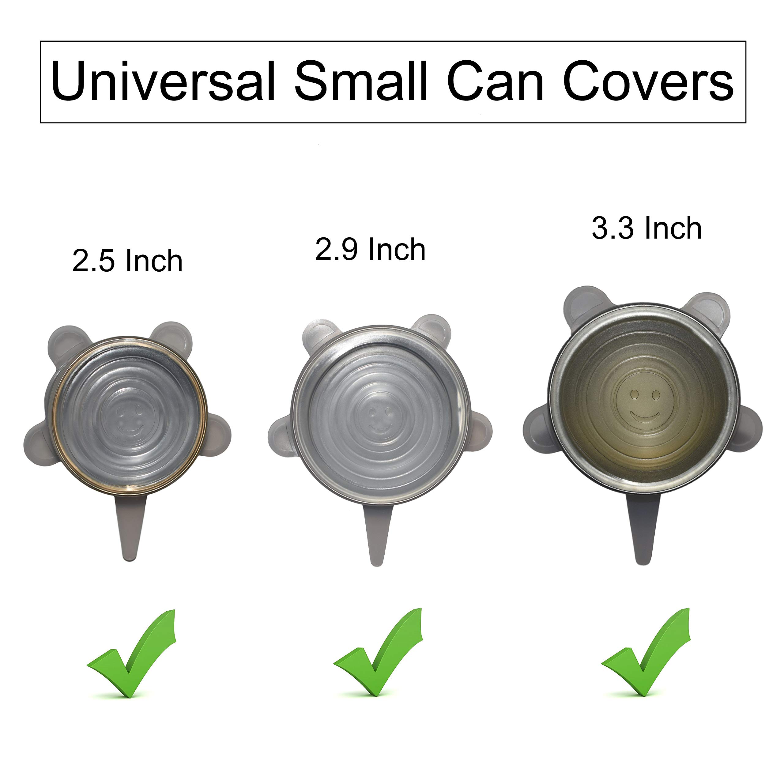 Stretchable Silicone Can Lids - 4 Pack Universal Pet Food Can Covers for Cats & Dogs - Airtight Freshness Seal for Small Canned Food Storage - Perfect for Wet Food Preservation, Meal Prep & Leftovers