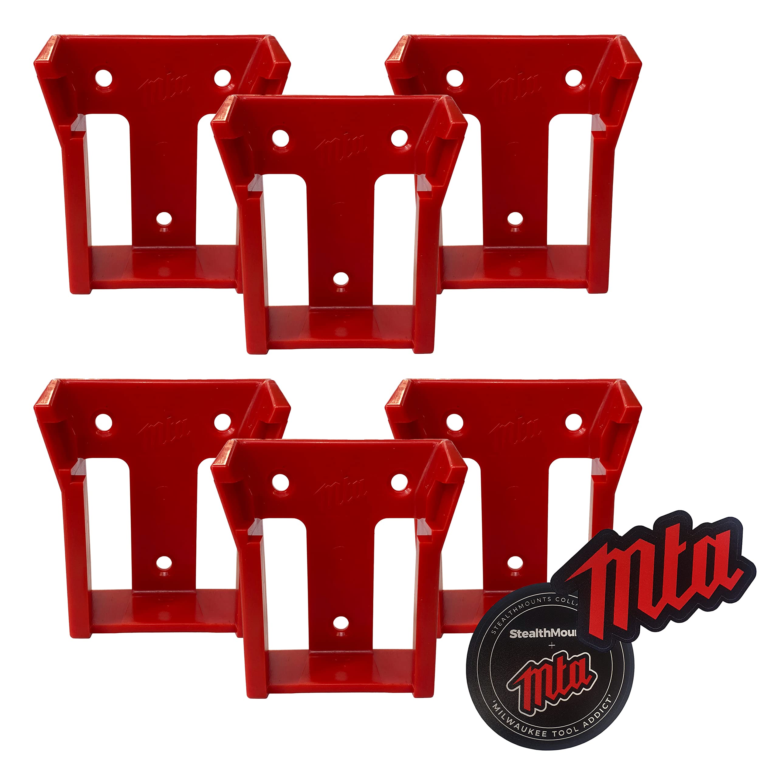 RED Battery Mounts for Milwaukee Tools - Secure & Durable Power Tool Accessories | Perfect for DIY Projects & Professional Worksites