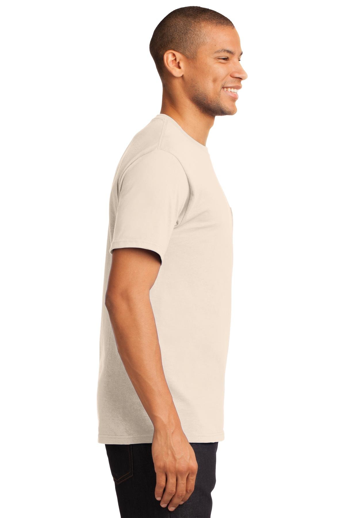 Port & Company PC61PT Tall Essential Pocket T-Shirt for Men - Comfortable Cotton Crew Neck Tee with Chest Pocket - Perfect for Casual Wear, Work & Everyday Use