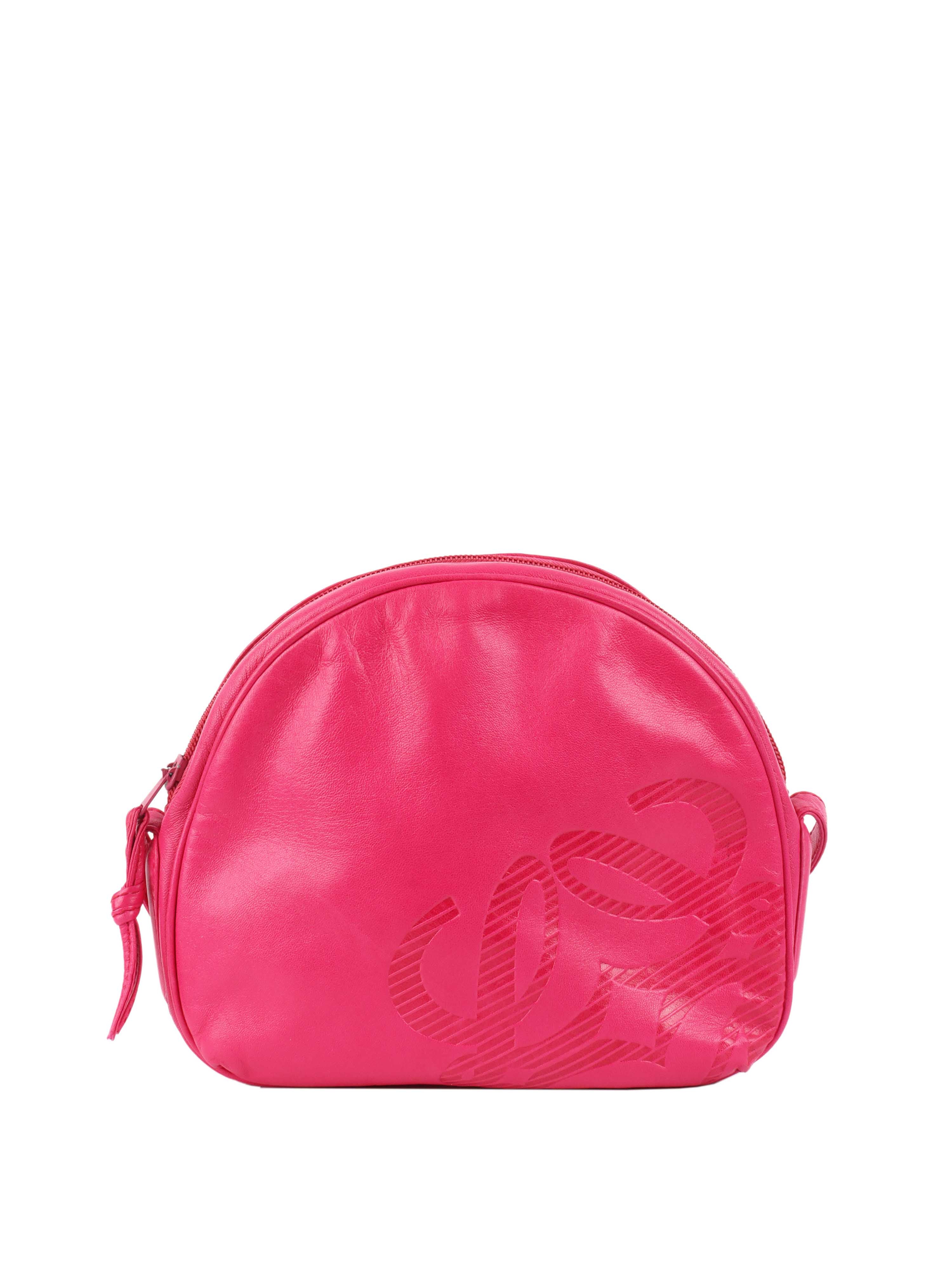 Loewe Hot Pink Leather Camera Bag for Women - Stylish Crossbody Purse for Travel, Date Night & Everyday Use