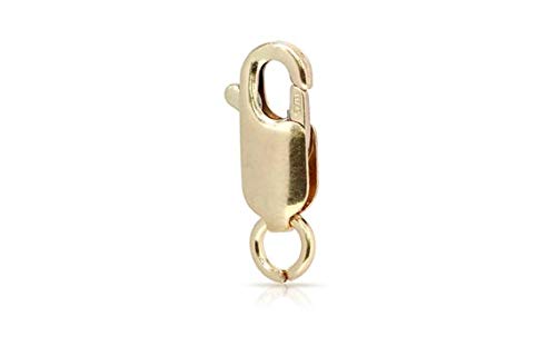 14K Gold Filled Lobster Clasp with Open Jump Ring - 11.7mm Size (2 Pack) - Wholesale Jewelry Findings for Necklaces, Bracelets & DIY Craft Projects
