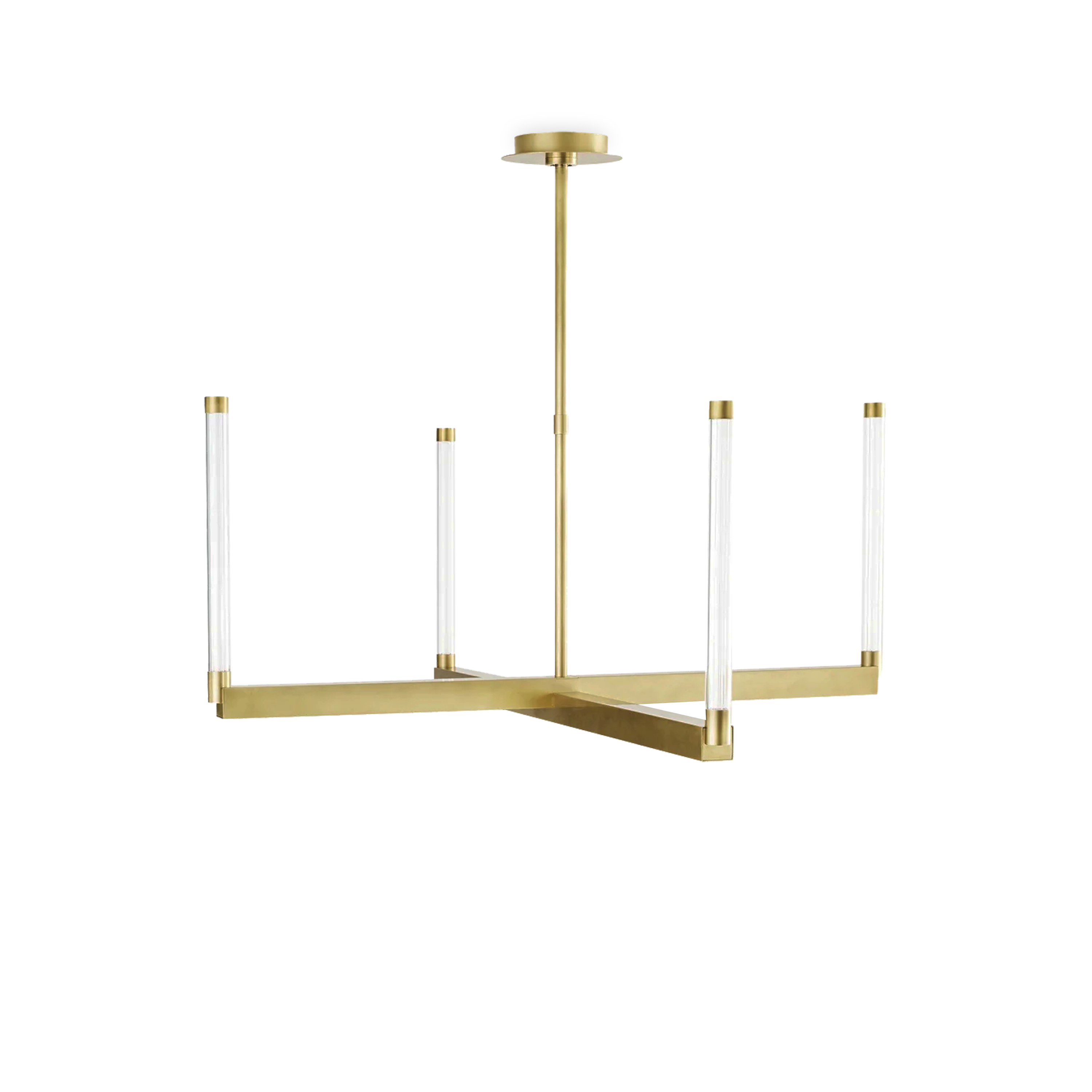 Phobos Modern LED Chandelier - Energy Efficient Crystal Ceiling Light Fixture for Dining Room, Living Room & Bedroom Decor