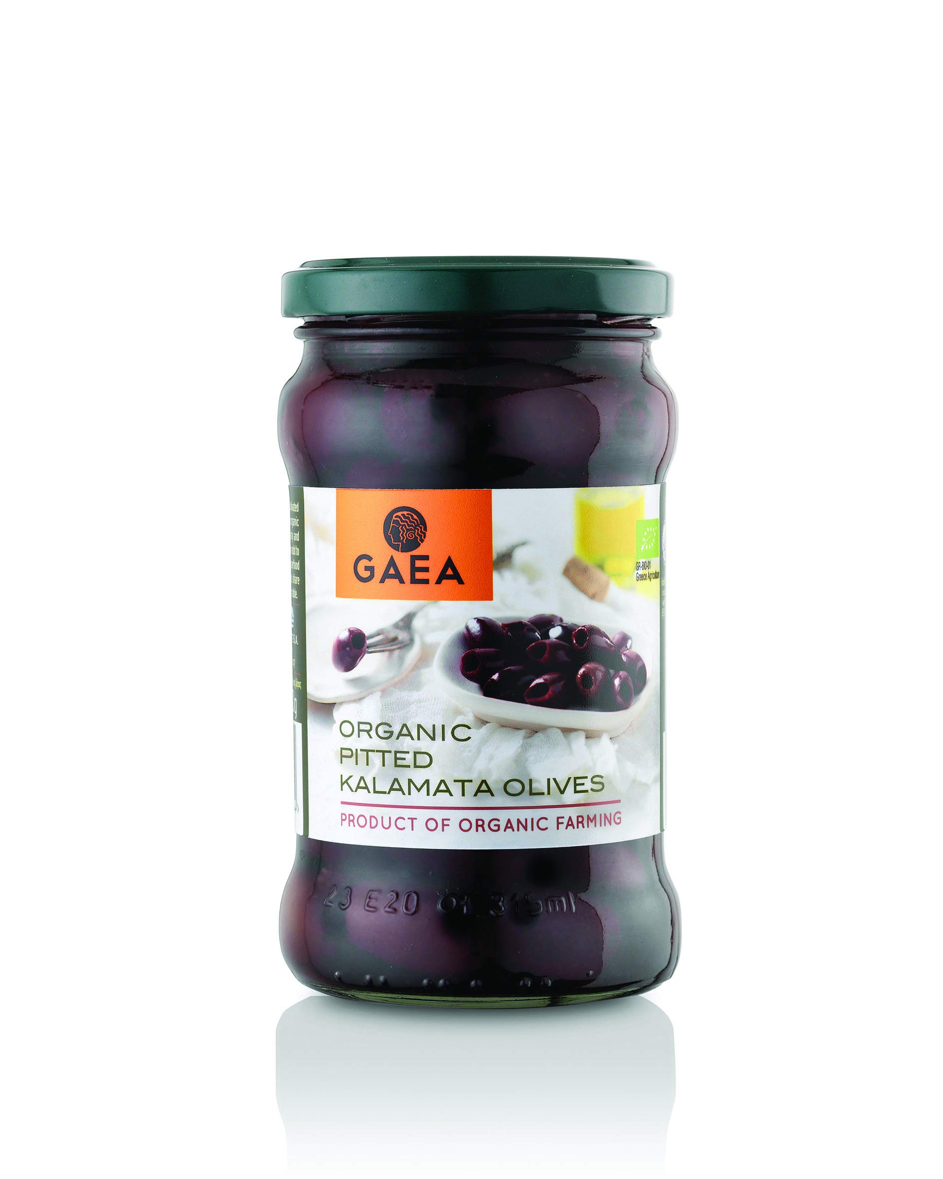 Premium Gaea Pitted Kalamata Olives 10.2oz (290g) - All Natural Greek Olives in Brine for Salads, Charcuterie Boards & Mediterranean Recipes