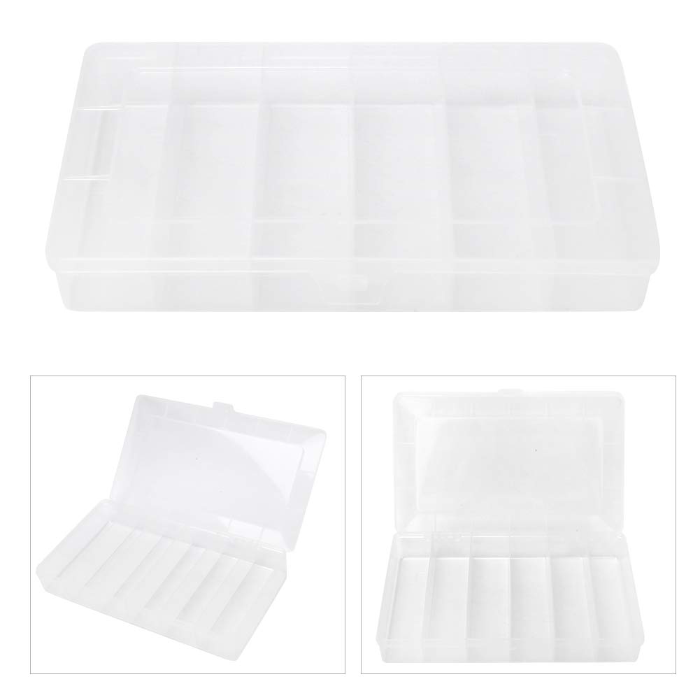 Bnineteenteam 15-Compartment Transparent Grid Guitar Pick Case - Storage Box for Picks, Jewelry & Small Accessories | Perfect for Musicians, Travel & Organizing