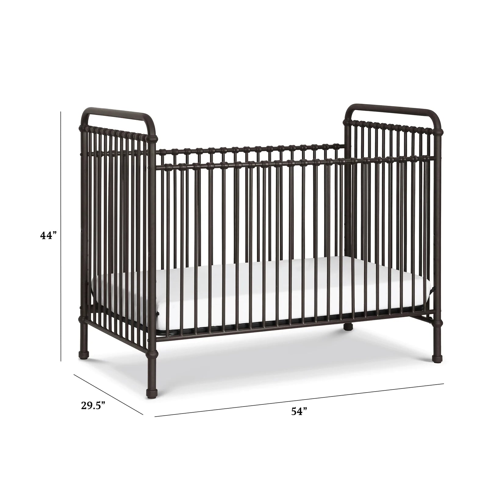 Abigail 3-in-1 Convertible Baby Crib - Toddler Bed & Daybed | Safe & Stylish Nursery Furniture for Newborns to Kids | Perfect for Bedrooms, Daycare & Guest Rooms