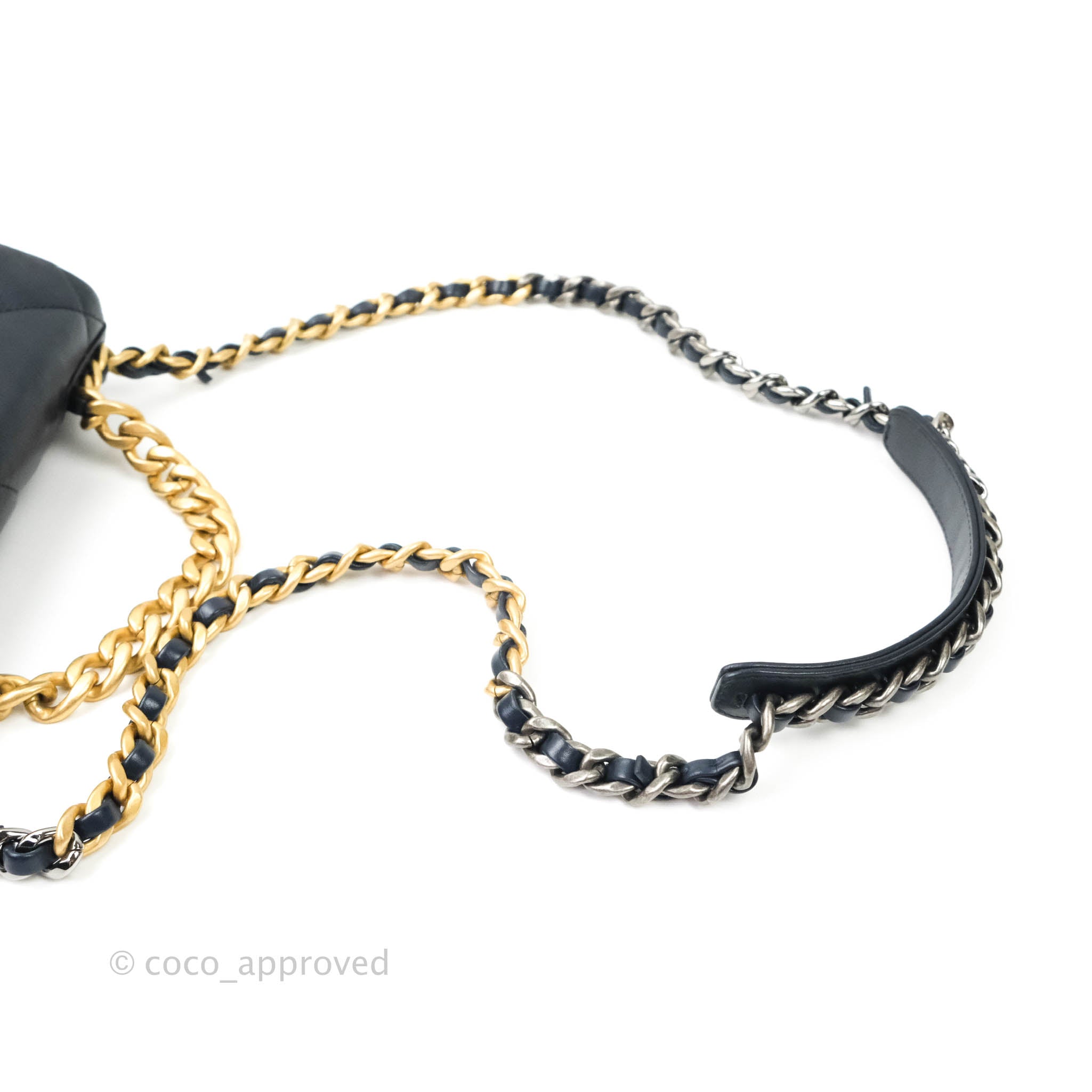 Chanel 19 Small Handbag in Dark Navy with Mixed Hardware - Luxury Crossbody Bag for Women, Perfect for Date Night & Evening Events