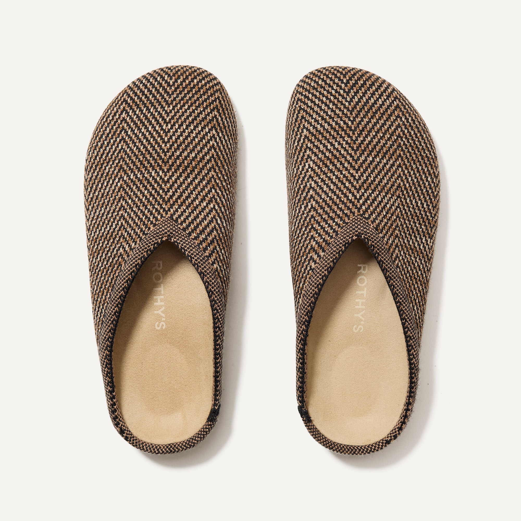 Comfortable Casual Clogs for Women - Spice Herringbone Pattern Slip-On Shoes | Perfect for Home, Garden, and Outdoor Relaxation
