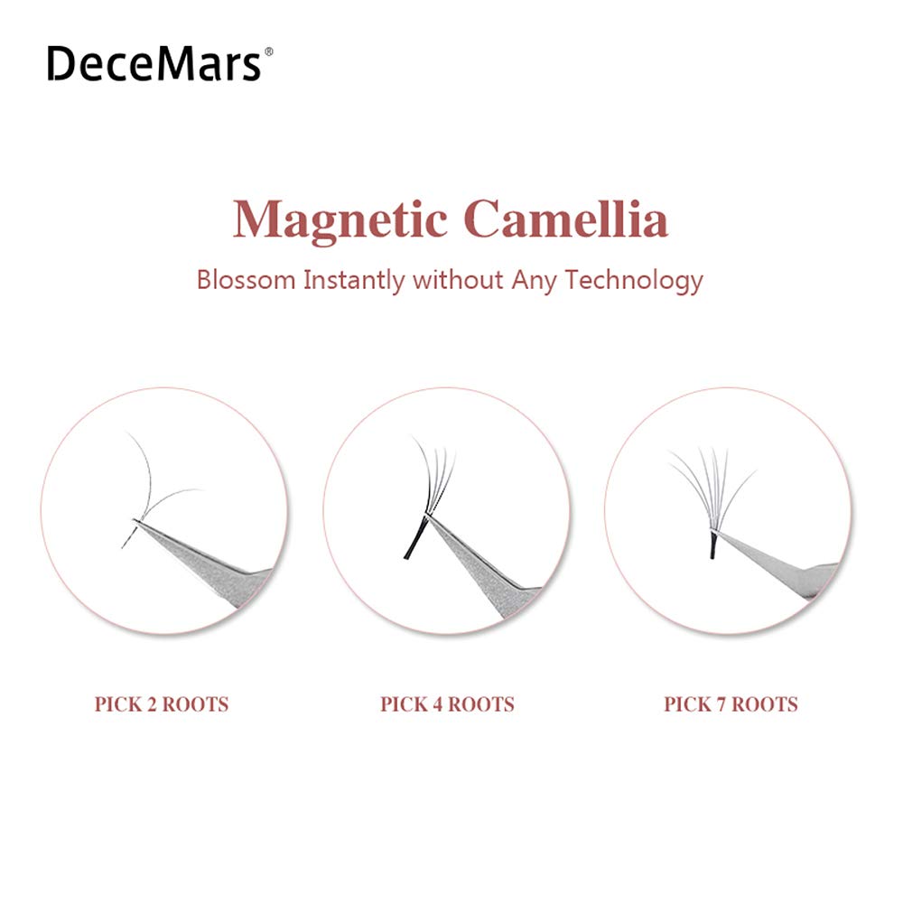 1'S Blossom Lashes Camellia - Premium Individual Eyelash Extensions for Volume & Length | Natural Fake Lashes with Big Flower Design | Perfect for Weddings, Parties & Special Occasions