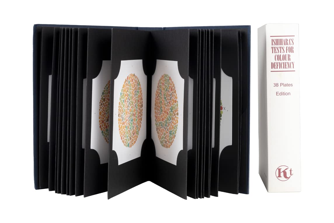 Ishihara 38 Plate Color Blindness Test Book - Accurate Color Vision Deficiency Test for Adults & Kids | Perfect for Eye Exams, School Screenings & Occupational Health Tests