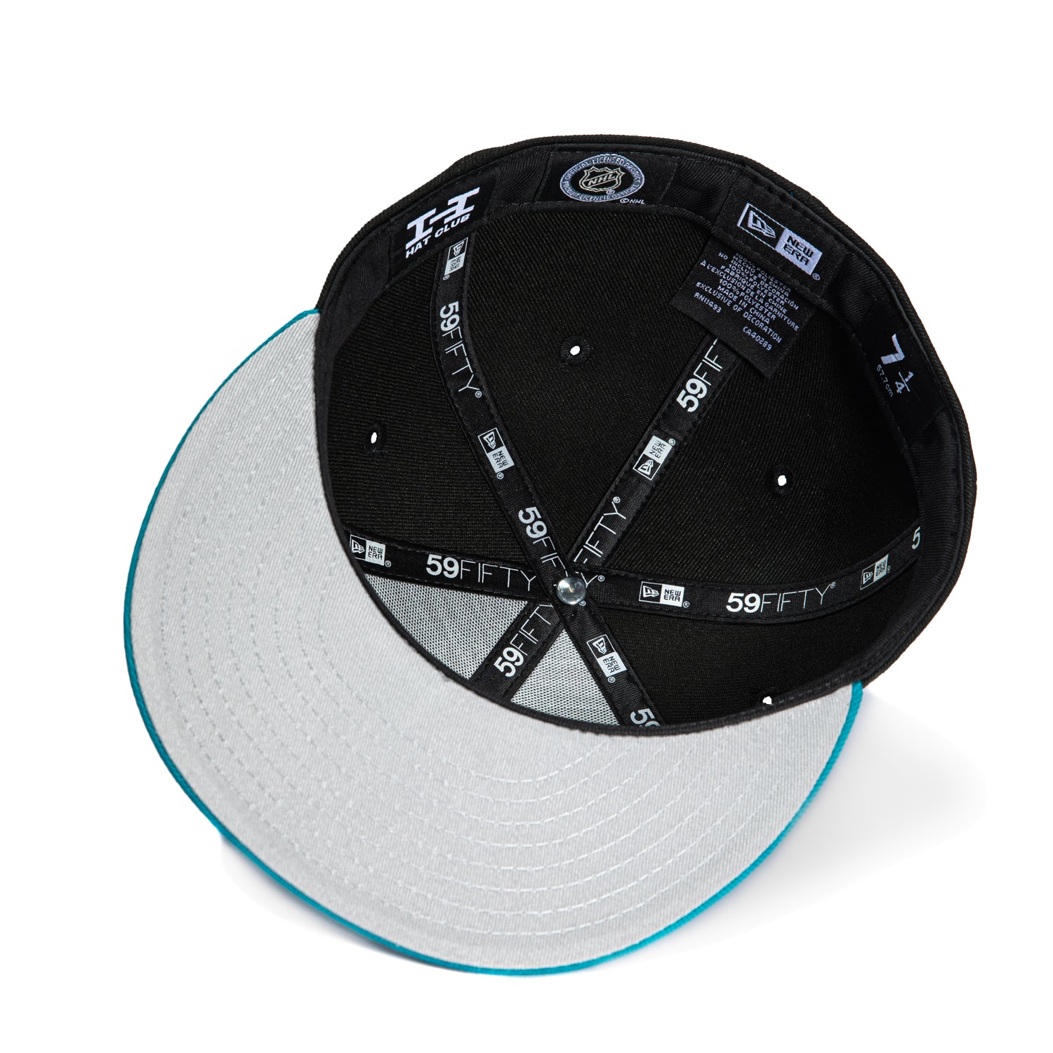 New Era 59Fifty San Jose Sharks 2008 Alternate Snapback Hat - Black & Teal NHL Hockey Cap for Men - Perfect for Games, Fan Gear & Streetwear Fashion