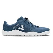 Vivobarefoot Men's Primus Trail II FG Barefoot Shoes - Deep Sea Blue & White | Lightweight, Flexible Trail Running & Hiking Shoes for Natural Movement