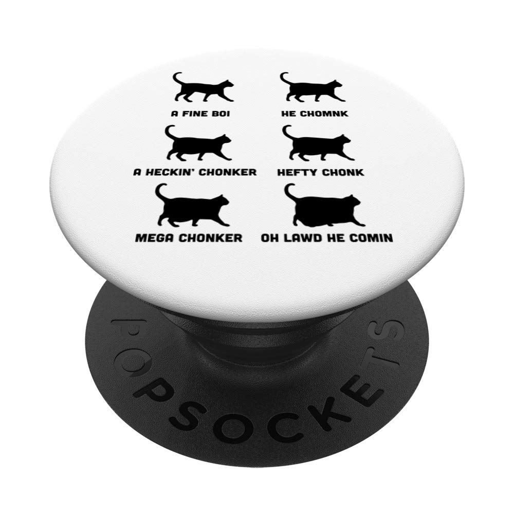 Chonk Cat Chart PopSockets PopGrip - Interchangeable Phone & Tablet Grip with Adhesive | Perfect for Everyday Use, Gaming, and Travel