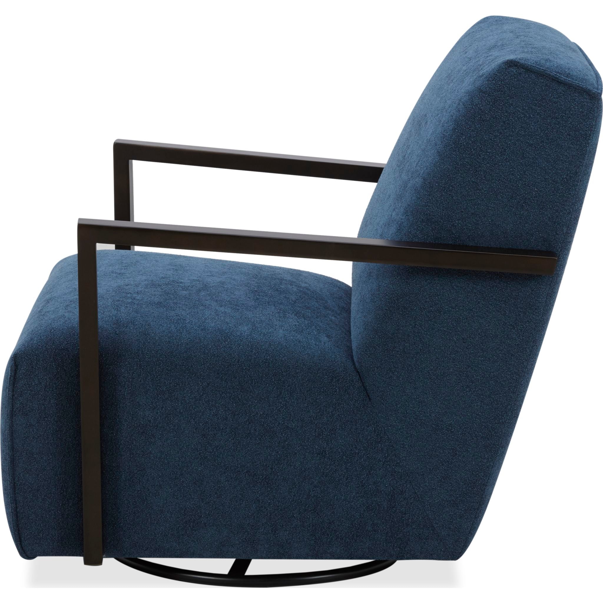 Blanca Swivel Chair - Modern Velvet Upholstered Accent Chair with 360° Rotation, Elite Indigo Blue - Perfect for Living Room, Bedroom, or Office Decor