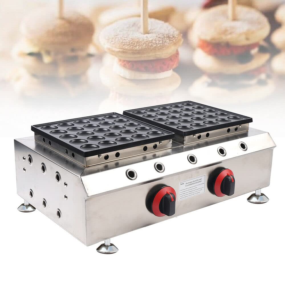 TFCFL 50-Hole Stainless Steel Mini Pancake Maker & Muffin Machine | Electric Waffle Baker | Commercial-Grade Dutch Waffle Maker for Home & Restaurant Use | Perfect for Breakfast, Brunch, and Catering Events