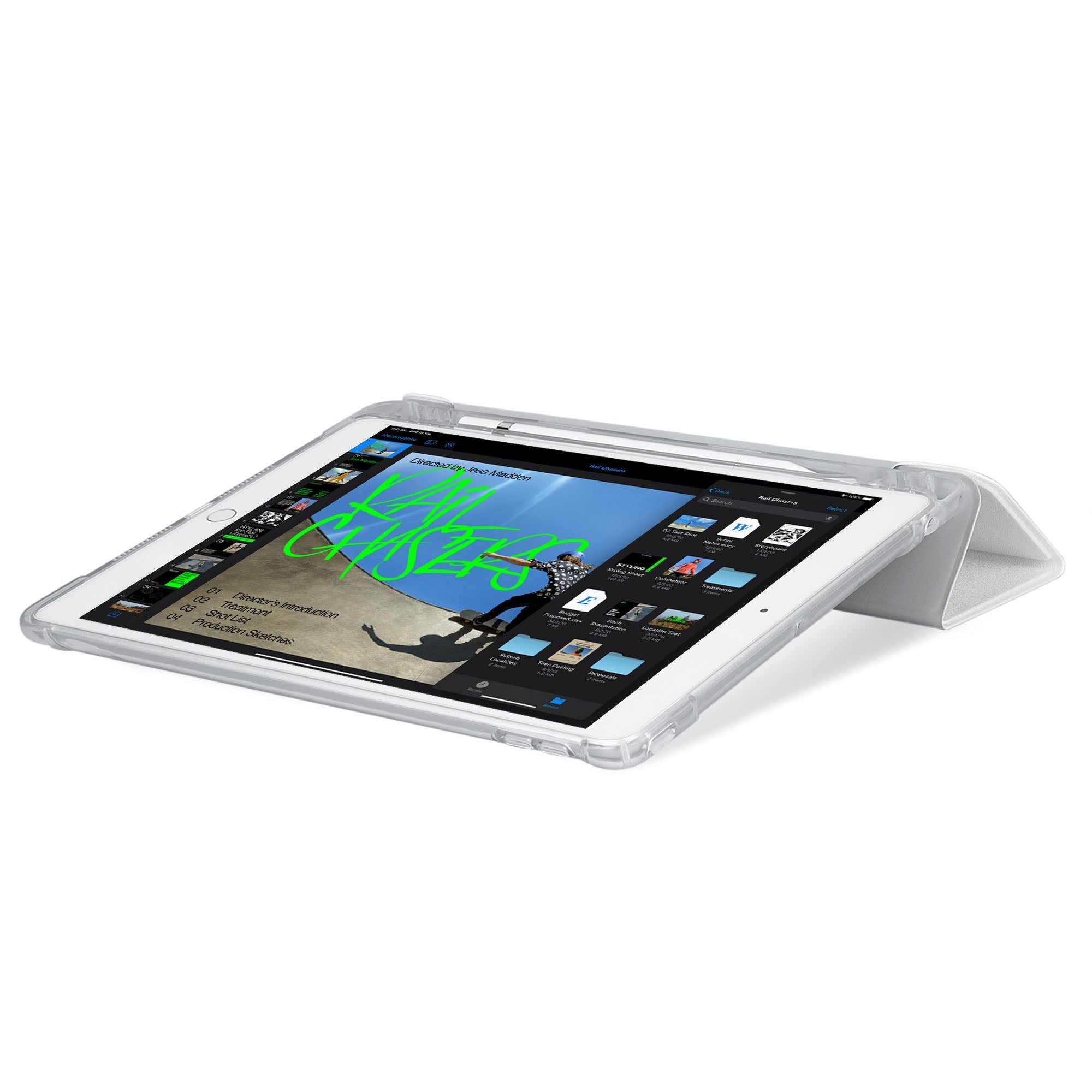 Premium iPad See-Through Case with Signature & Occupation 208 Design - Slim Protective Cover for Work, School & Travel