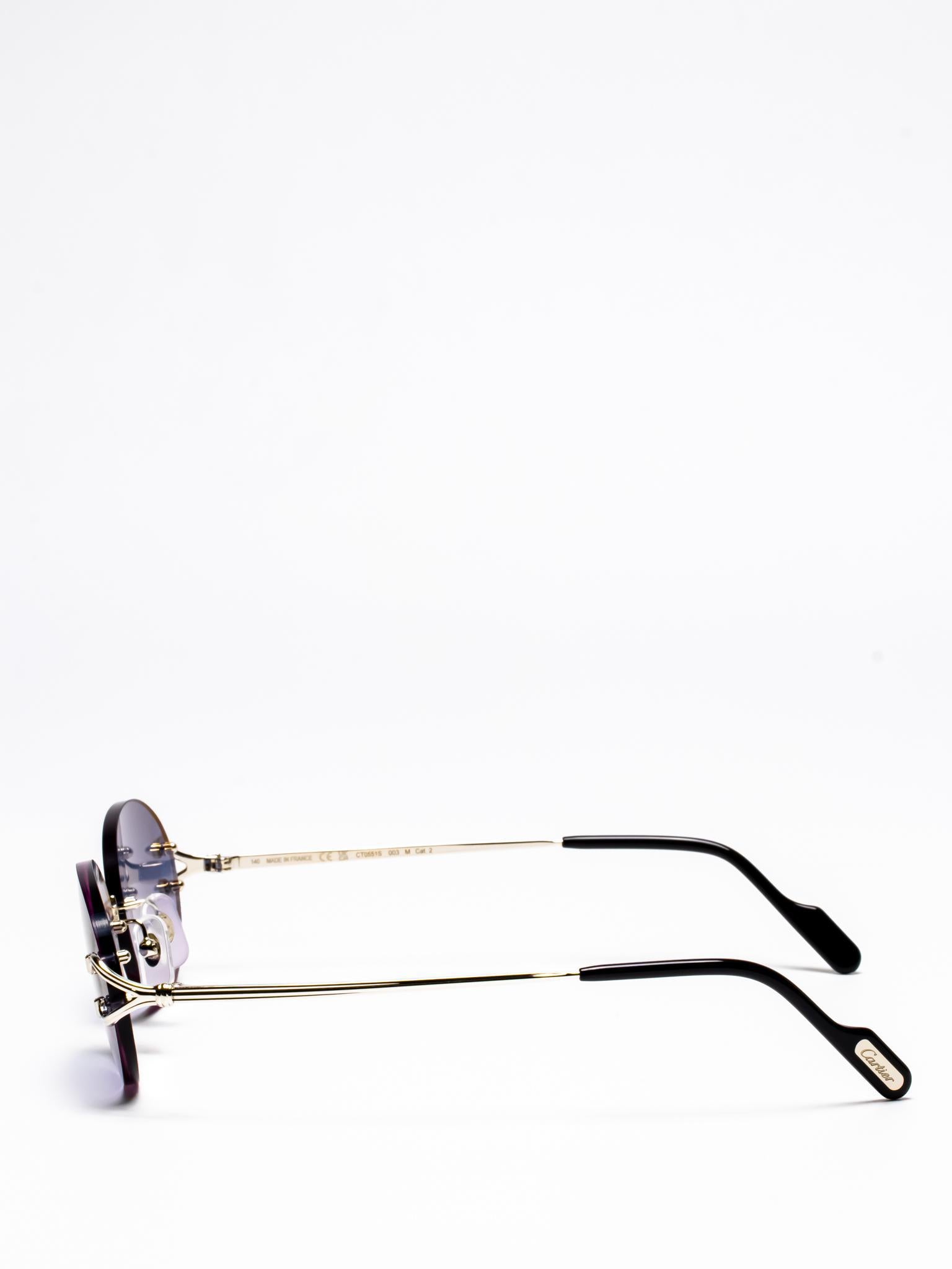 Cartier CT0551S 003 C Décor Sunglasses - Luxury Designer Shades for Women & Men - UV Protection for Beach, Driving & Outdoor Activities