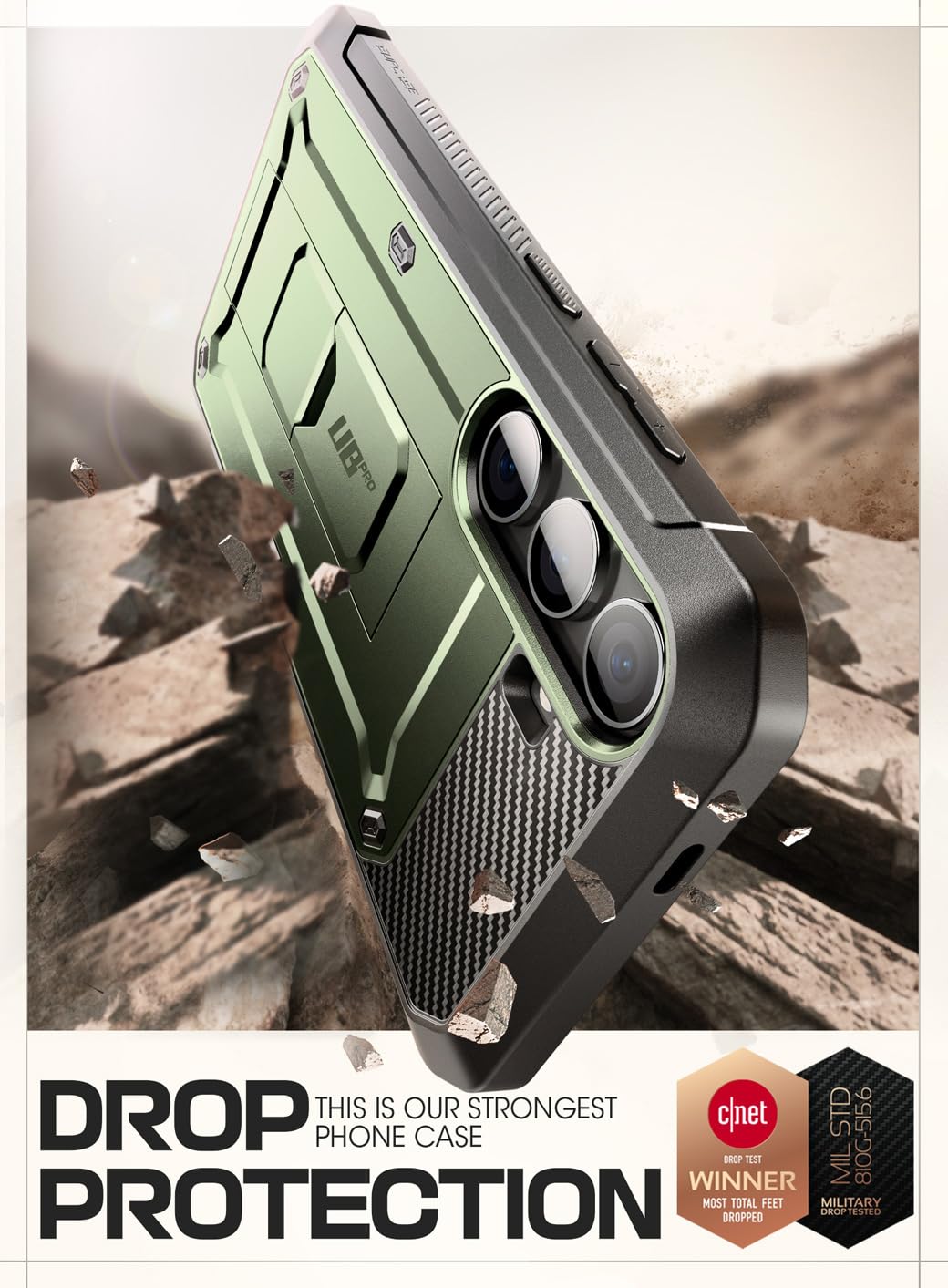 SUPCASE Unicorn Beetle Pro Rugged Case for Samsung Galaxy S24 5G (2024) - Heavy Duty Dual Layer Protection with Built-in Screen Protector, Kickstand & Belt Clip | Shockproof Cover for Outdoor, Work & Daily Use