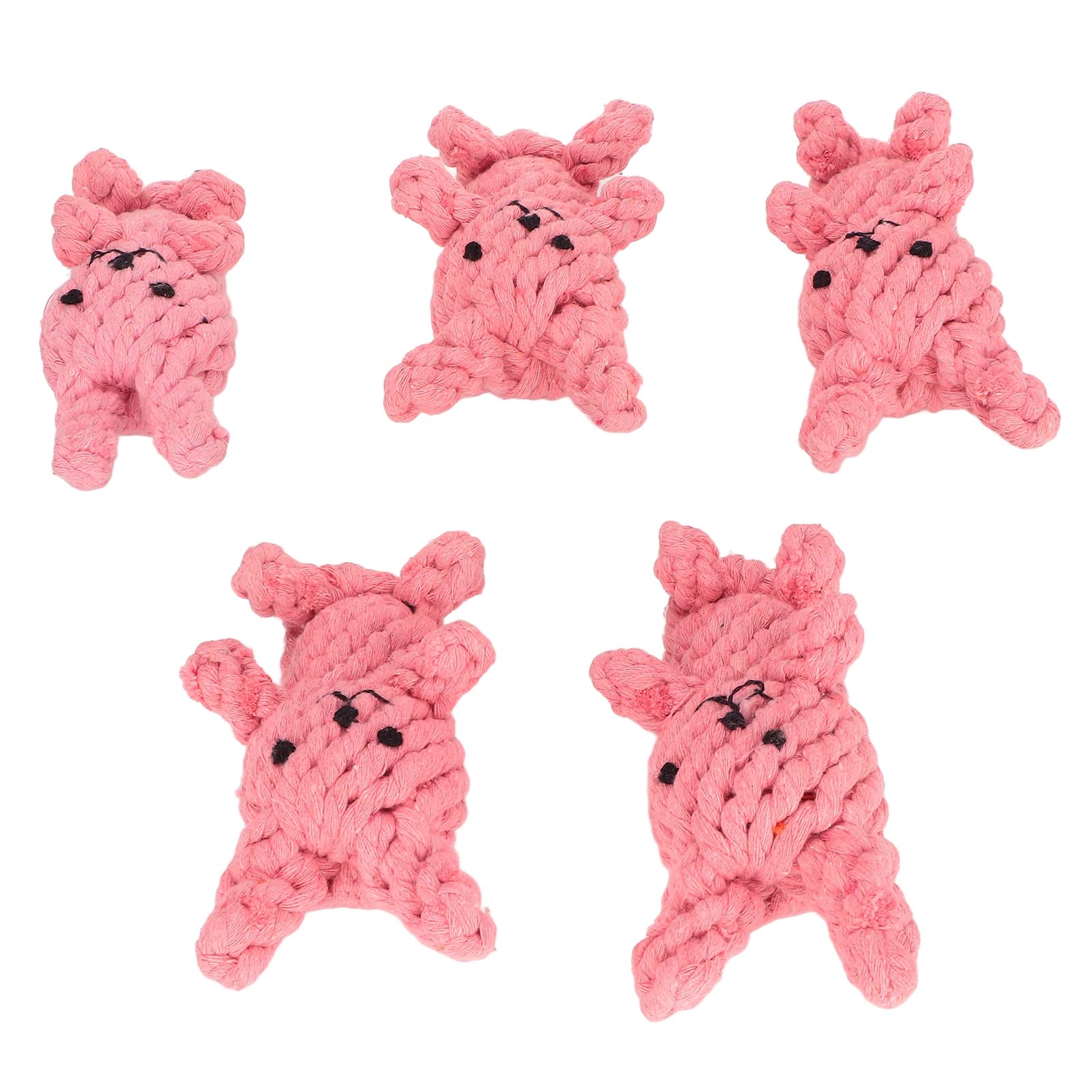LISND Cotton Rope Bunny Chew Toy for Medium Dogs - Durable Knit Design Promotes Dental Health & Clean Teeth - Perfect for Playtime, Training, and Teething Relief